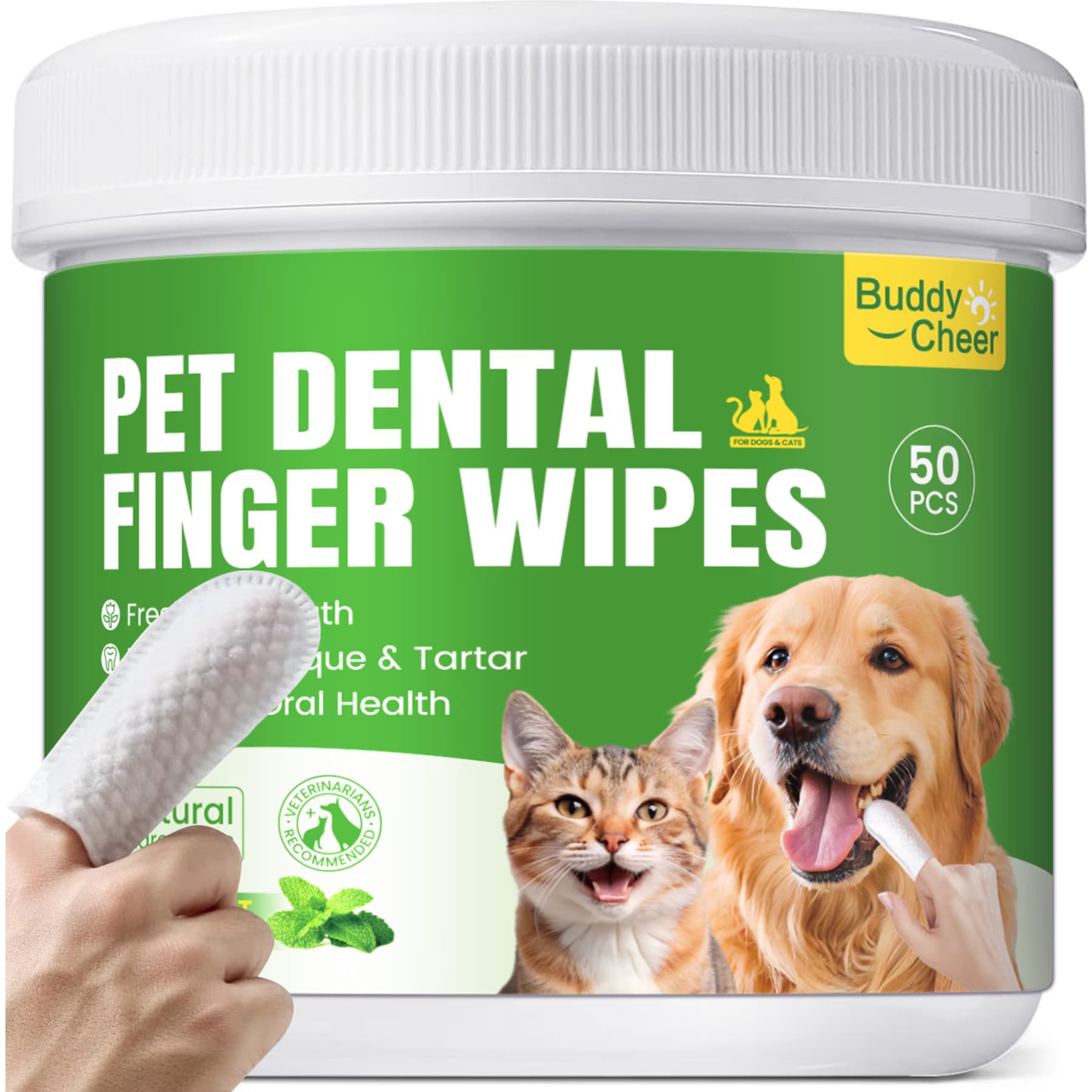 BuddyCheer BuddyCheer Mint Flavor Dog Dental Care Wipes
