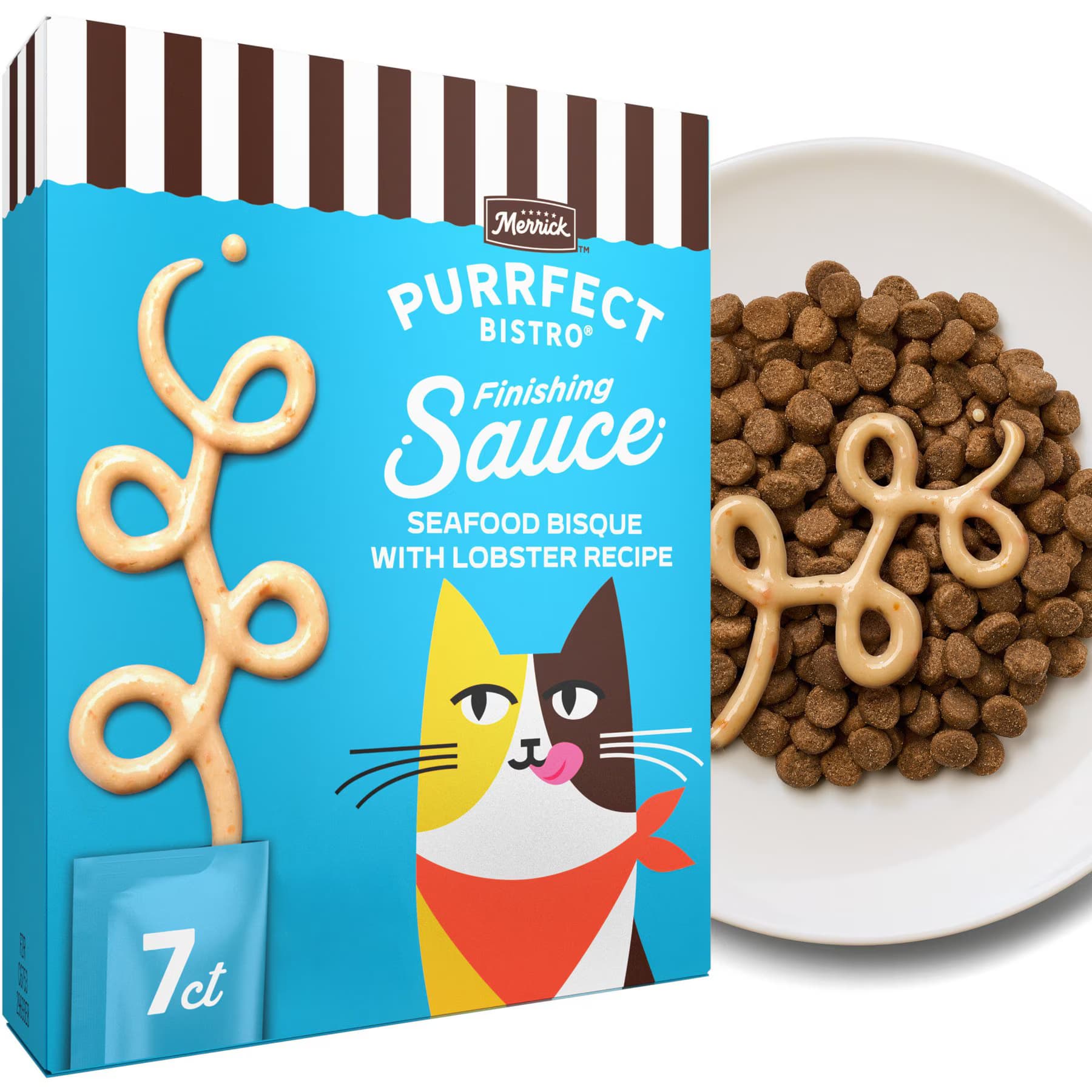 Merrick Merrick Purrfect Bistro Seafood Bisque with Lobster Finishing Sauce Lickable Cat Treats