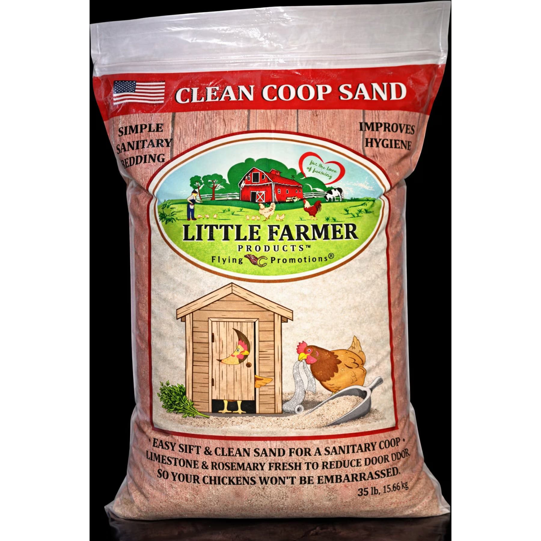Little Farmer Products Little Farmer Products Clean Chicken Coop Sand Bedding Litter, 35-lb