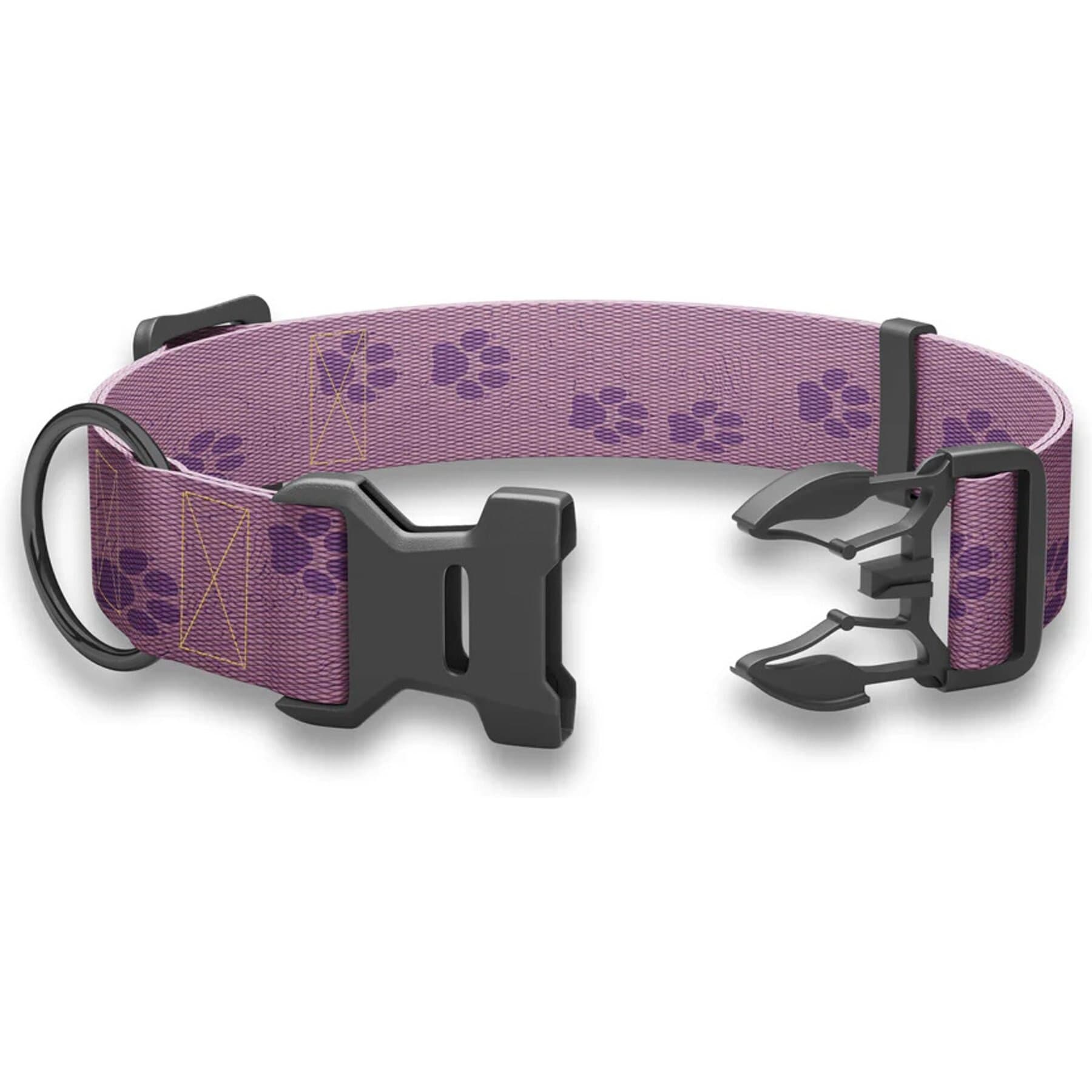 Wingo Outdoors Wingo Outdoors Coosa Polyester Dog Collar, Topo Tracks Purple, Large: 21 to 29-in neck, 1 1/2-in wide