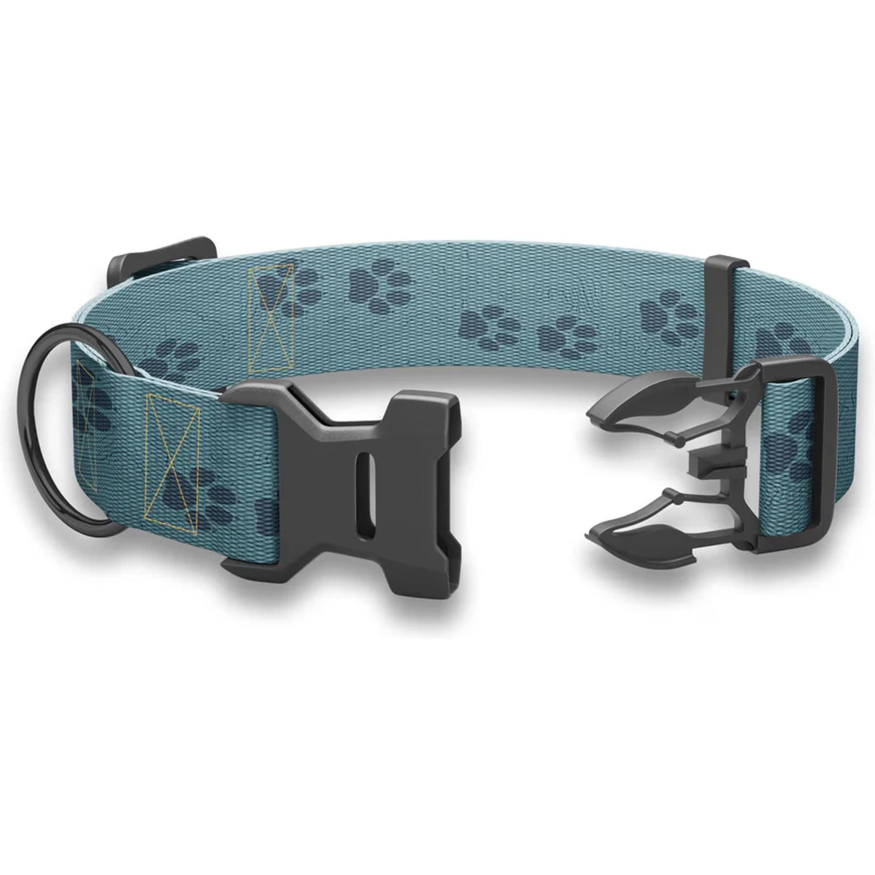 Wingo Outdoors Wingo Outdoors Coosa Polyester Dog Collar, Topo Tracks Blue, Large: 21 to 29-in neck, 1 1/2-in wide