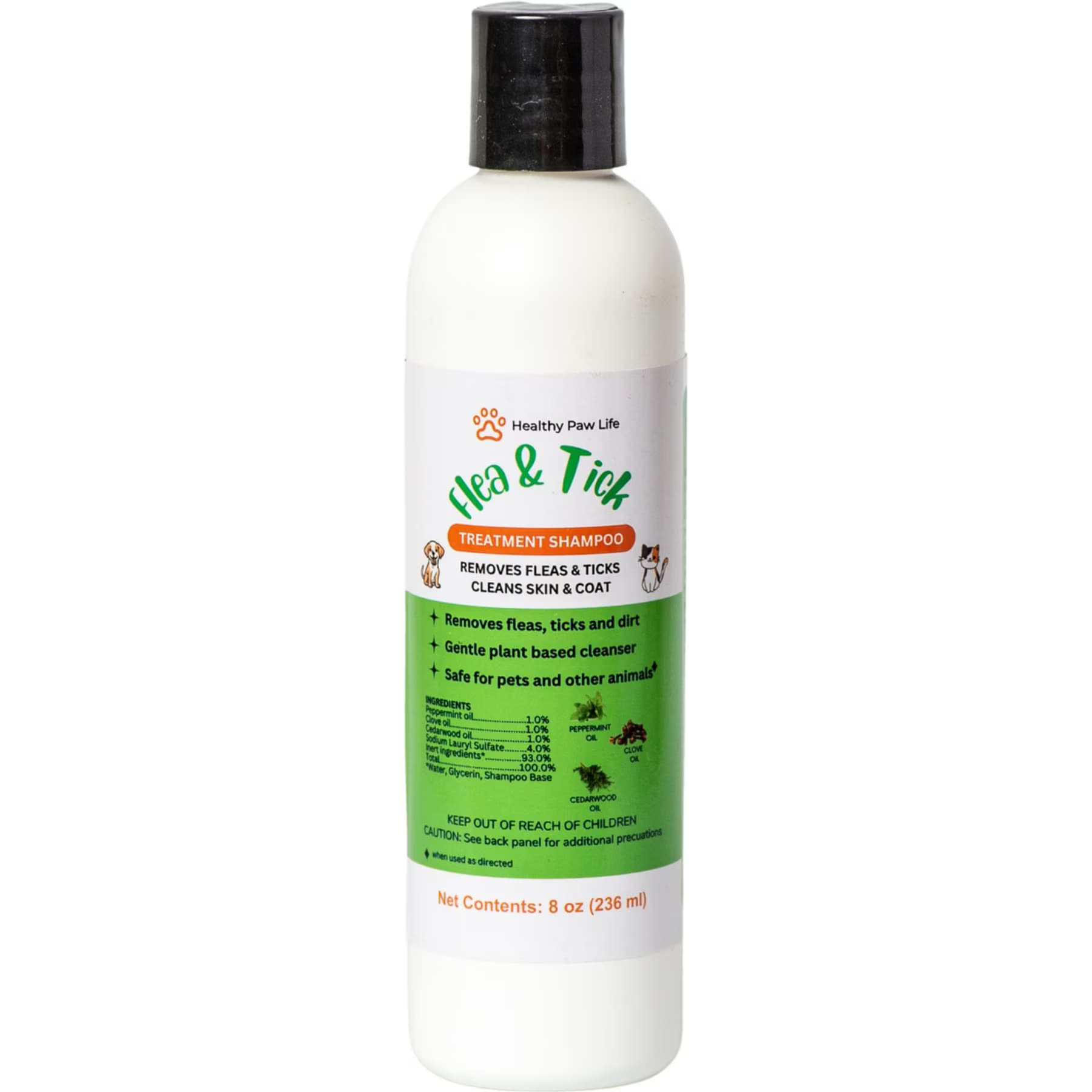 Healthy Paw Life Healthy Paw Life Plant Based Natural Essential Oils Flea & Tick Shampoo for Dogs & Cats, 16-fl oz bottle