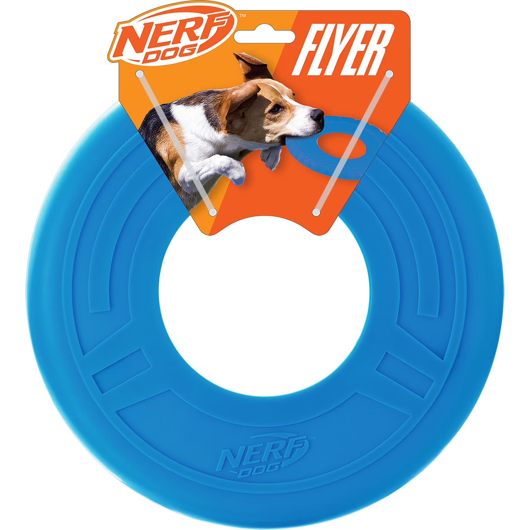 Nerf Dog Nerf Dog TPR Atomic Flyer Dog Toy, Blue, 10-in