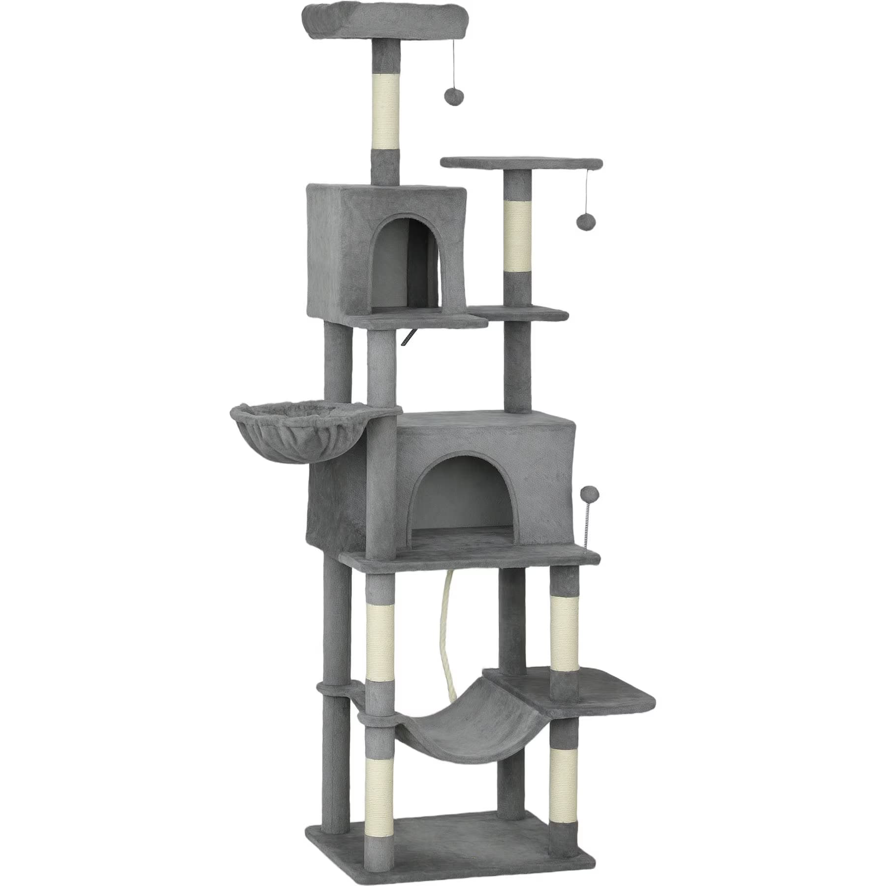 Zeus & Ruta Zeus & Ruta Multi-Level 80-in Cat Tree Tower & Condo, Dark Gray