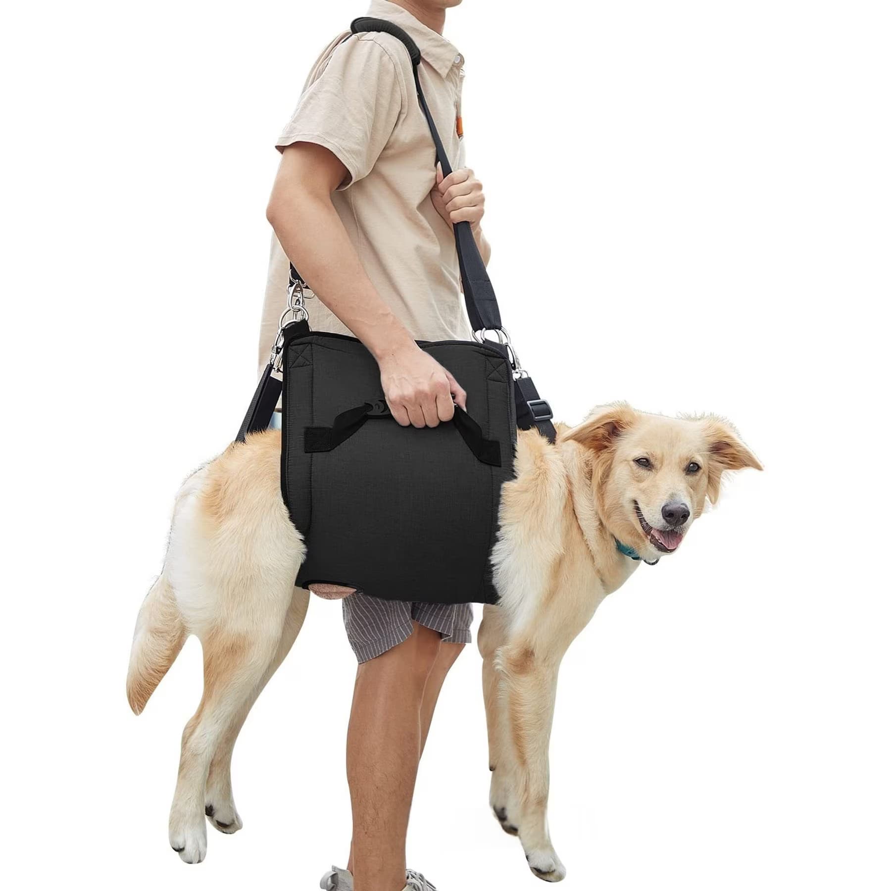NonoPets NonoPets Dog Lift Harness & Carry Sling, Black, XX-Large