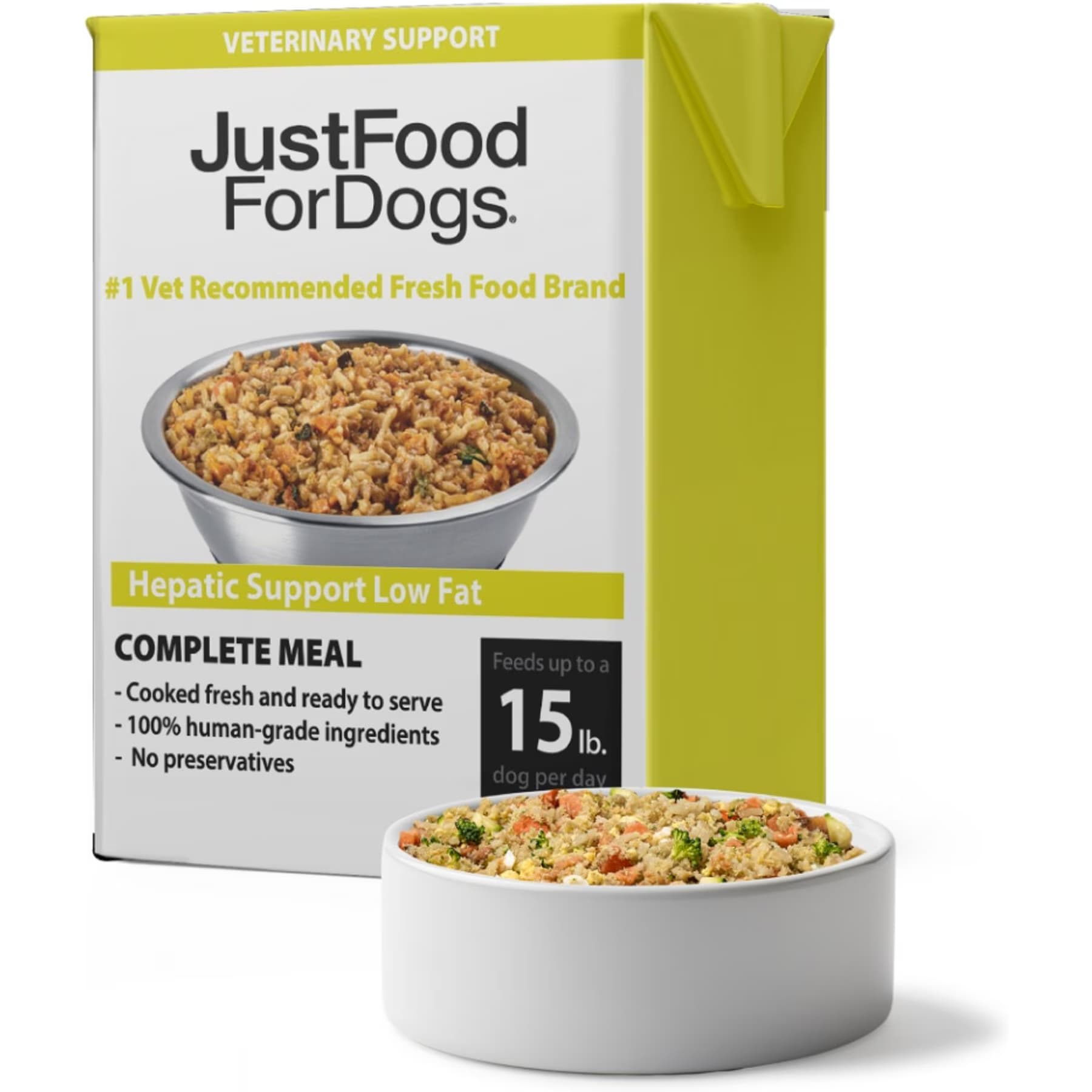 JustFoodForDogs JustFoodForDogs Veterinary Diet PantryFresh Hepatic Support Low Fat Shelf-Stable Fresh Dog Food