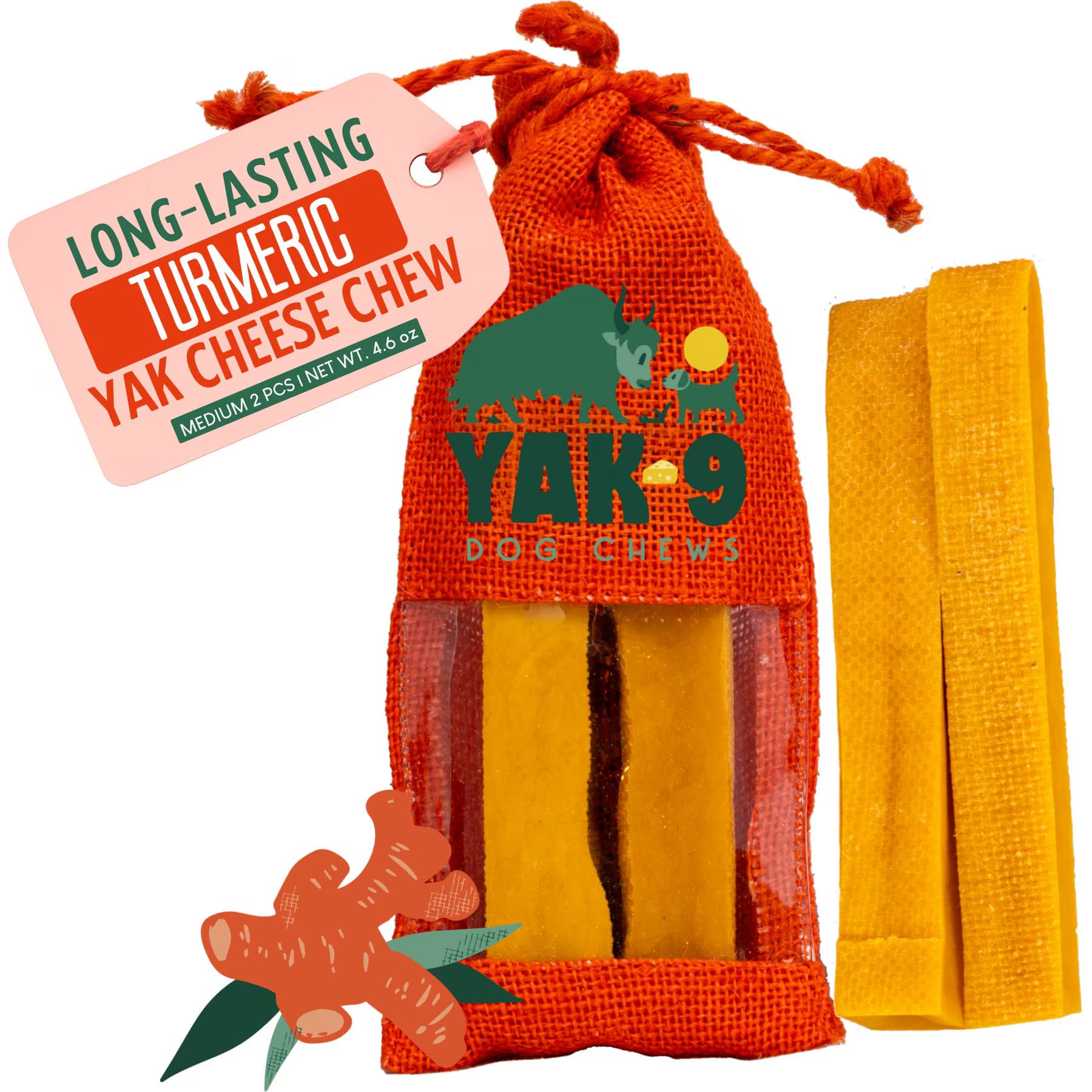 Yak9 Chews Turmeric Yak Chew Dog Treats — view 4