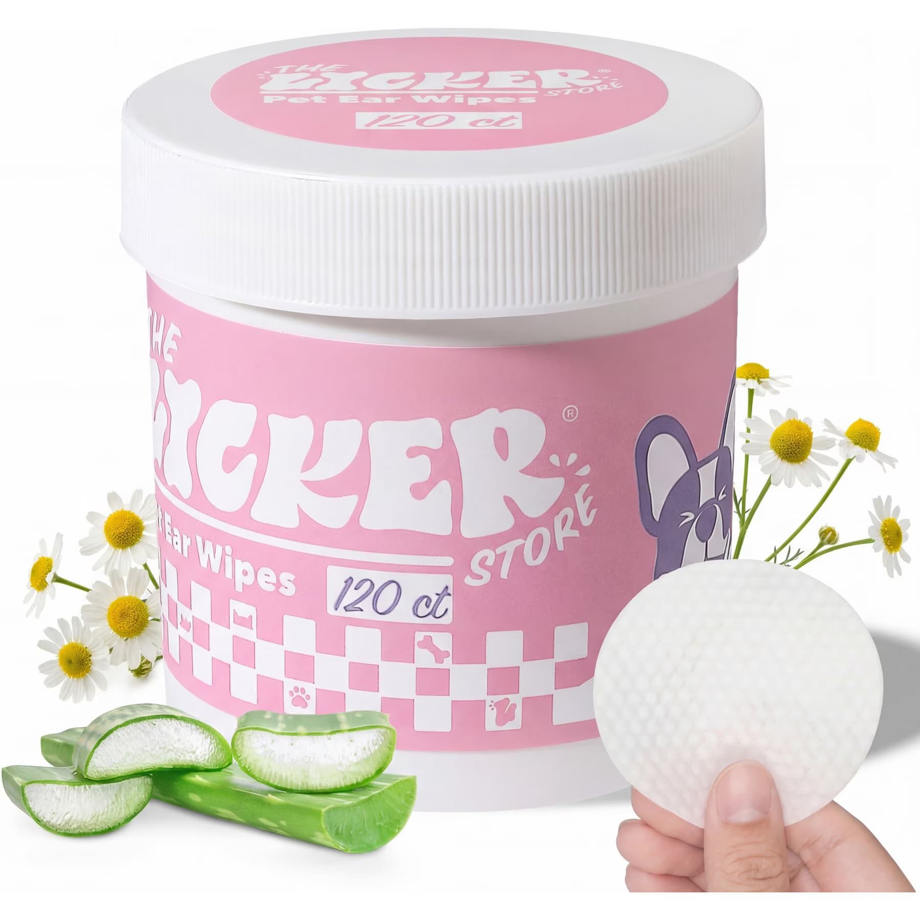 THE LICKER STORE THE LICKER STORE Hypoallergenic Dog Ear Cleaning Wipes