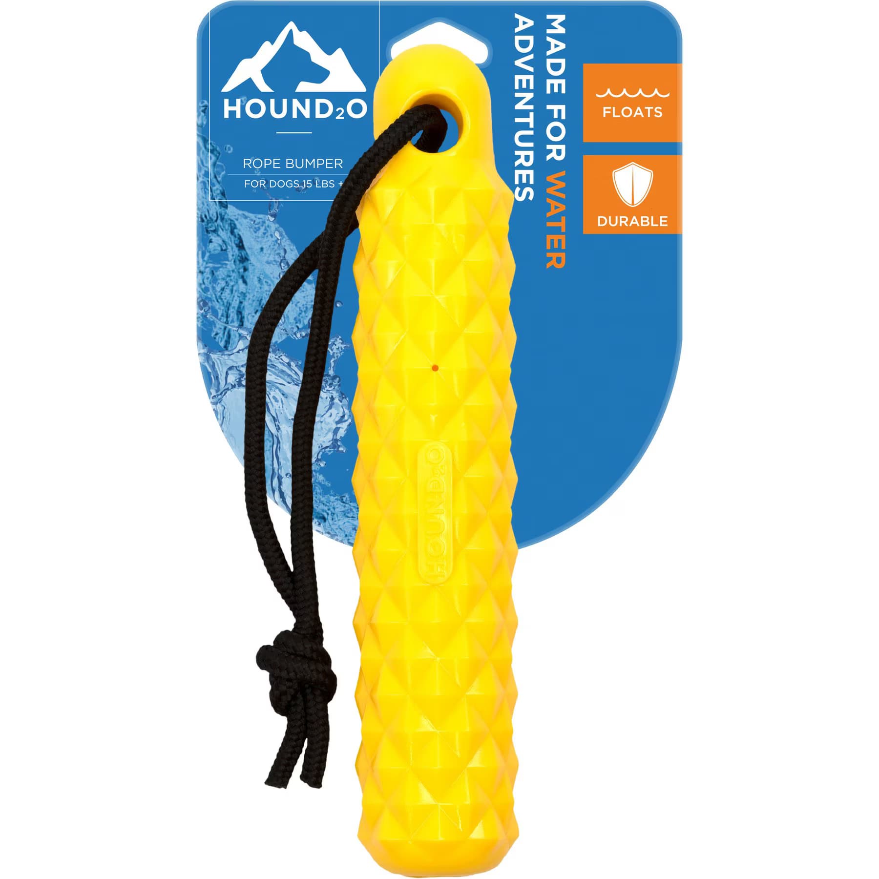 Hound2O Hound2O Rope Bumper Dog Toy, Yellow