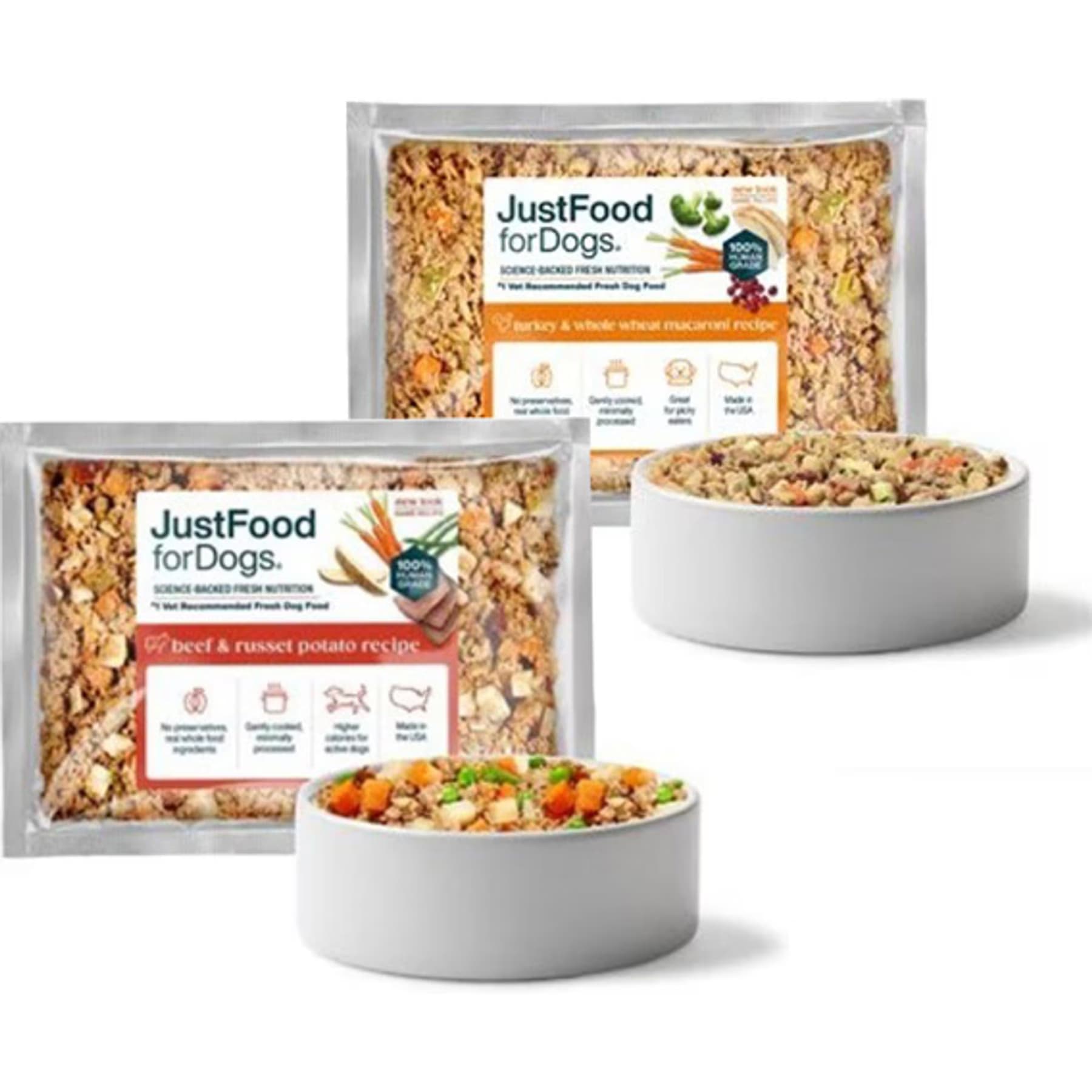JustFoodForDogs JustFoodForDogs Variety Pack Frozen Human-Grade Fresh Dog Food