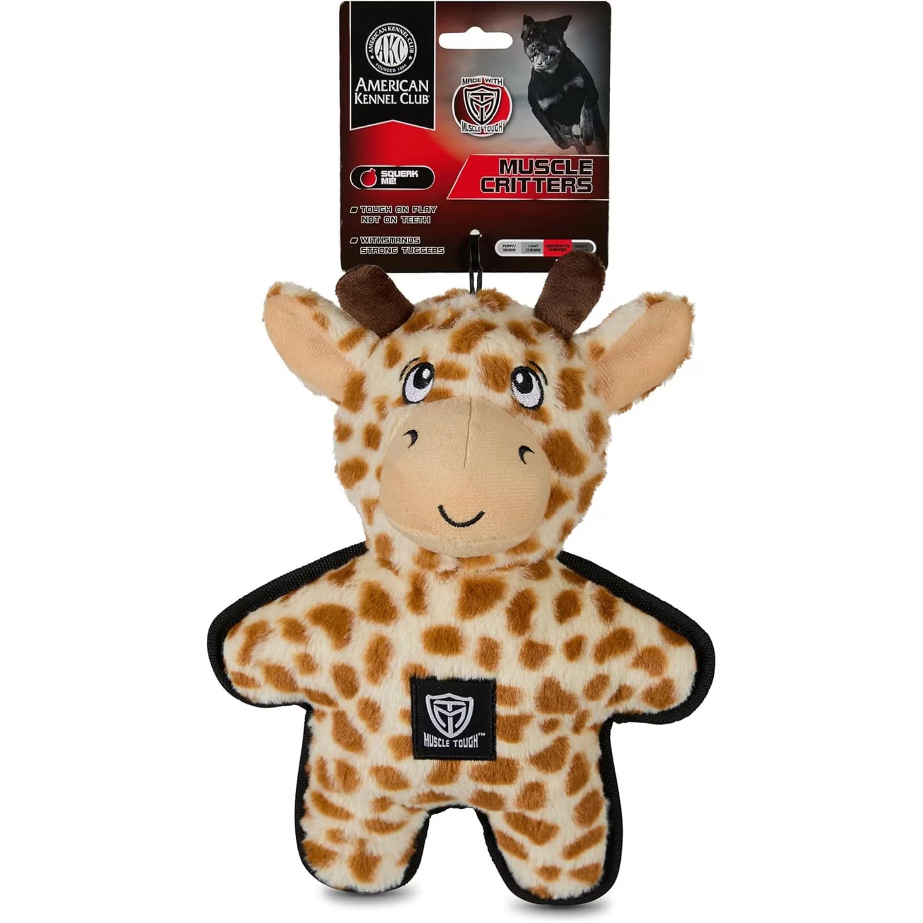 American Kennel Club American Kennel Club Muscle Tough Giraffe Squeaky Plush Dog Toy