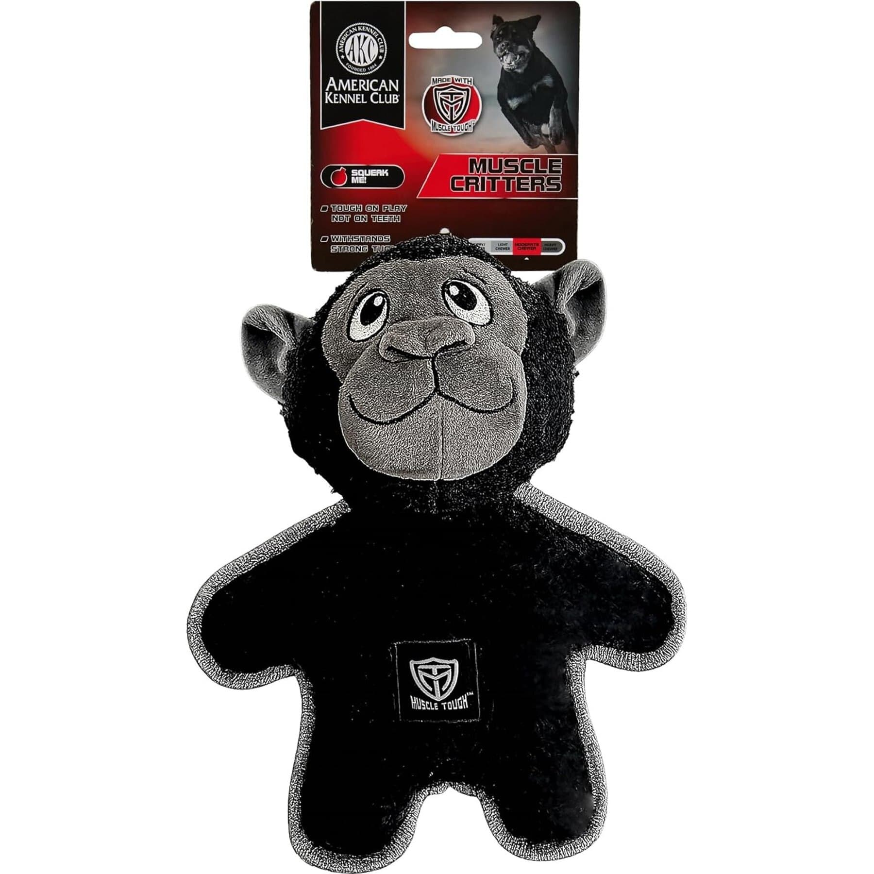 American Kennel Club American Kennel Club Muscle Tough Gorilla Squeaky Plush Dog Toy