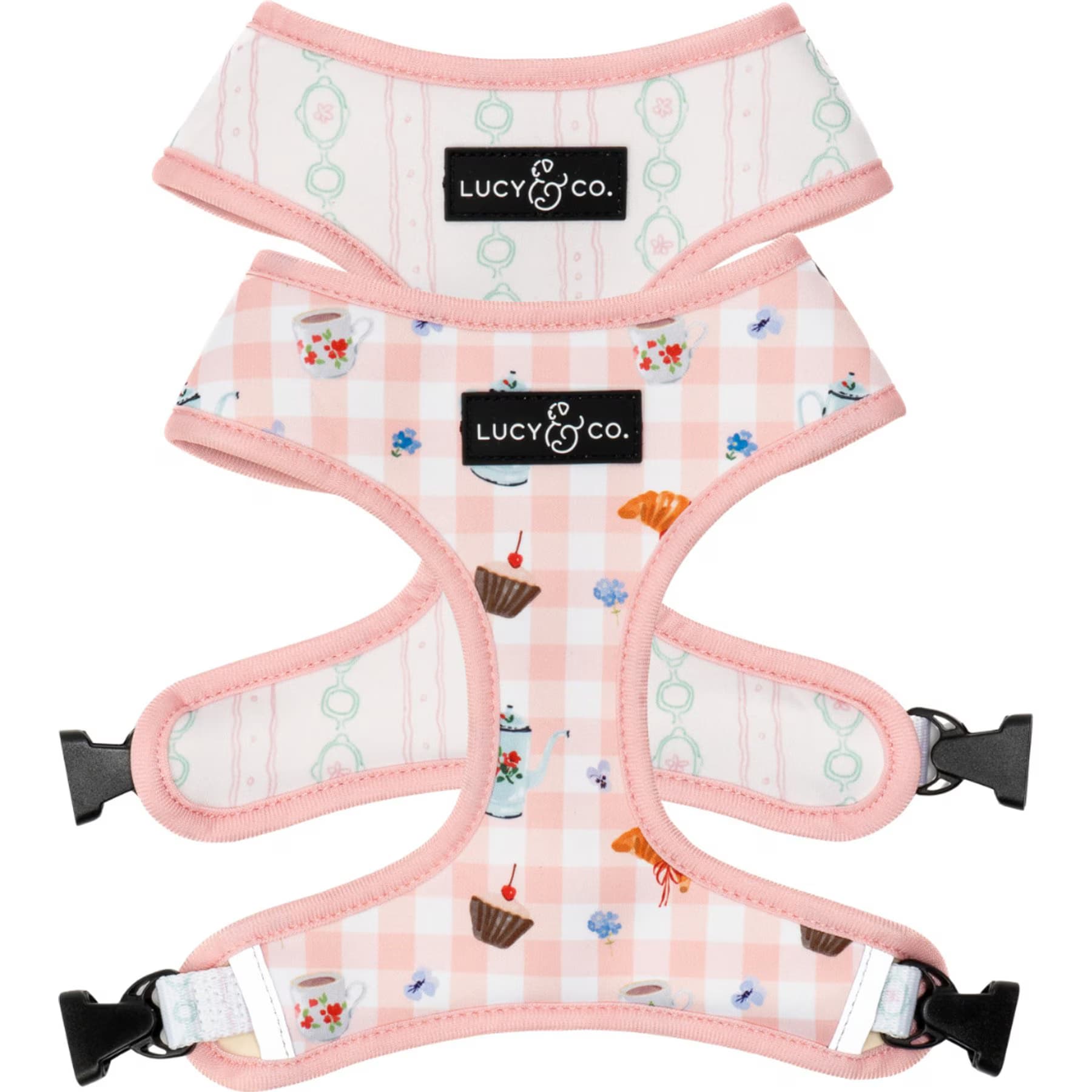 Lucy & Co. Lucy & Co. Sipping Slowly Reversible Dog Harness, X-Small: 12 to 15-in chest