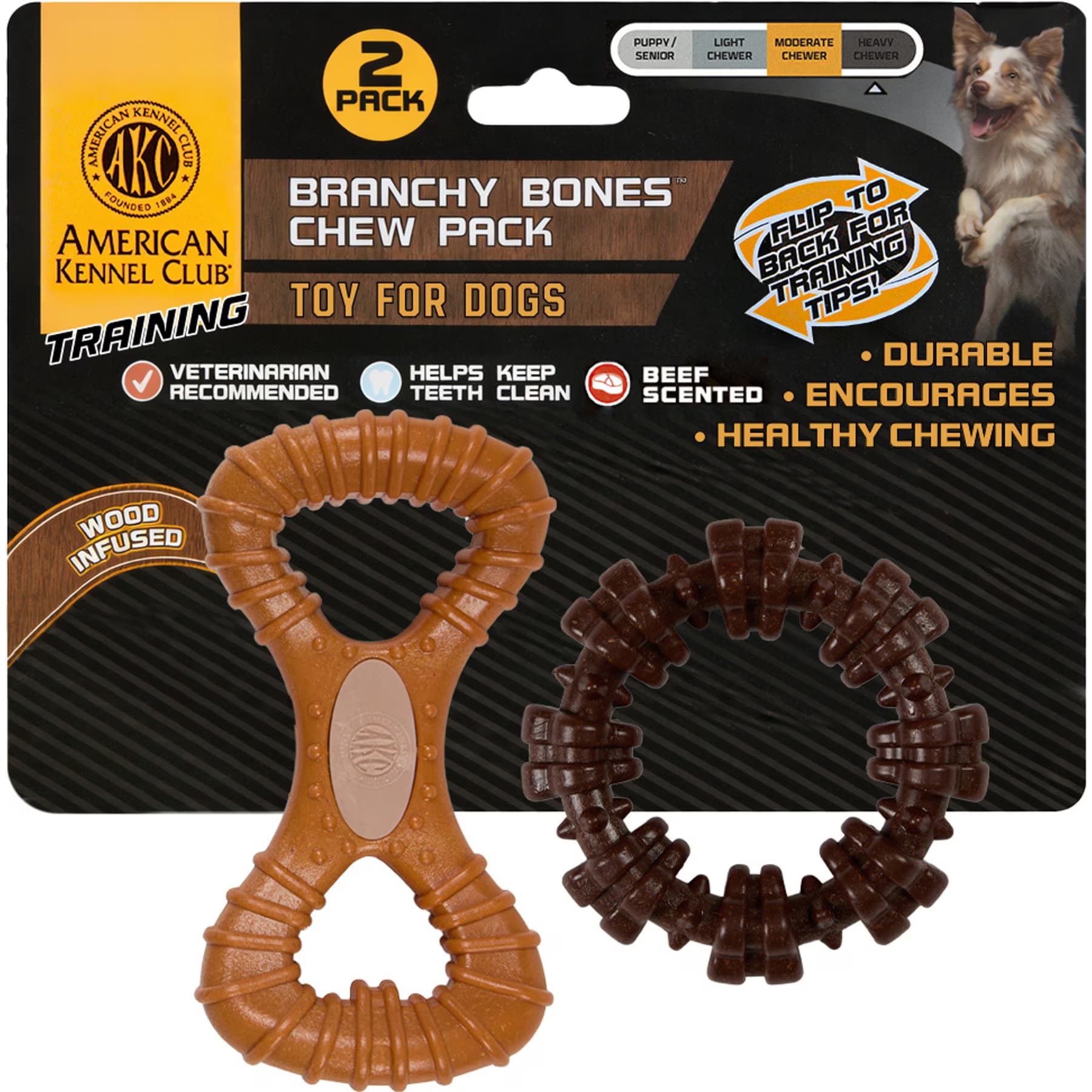 American Kennel Club American Kennel Club Double Tug & Ring Set Dog Chew Toy