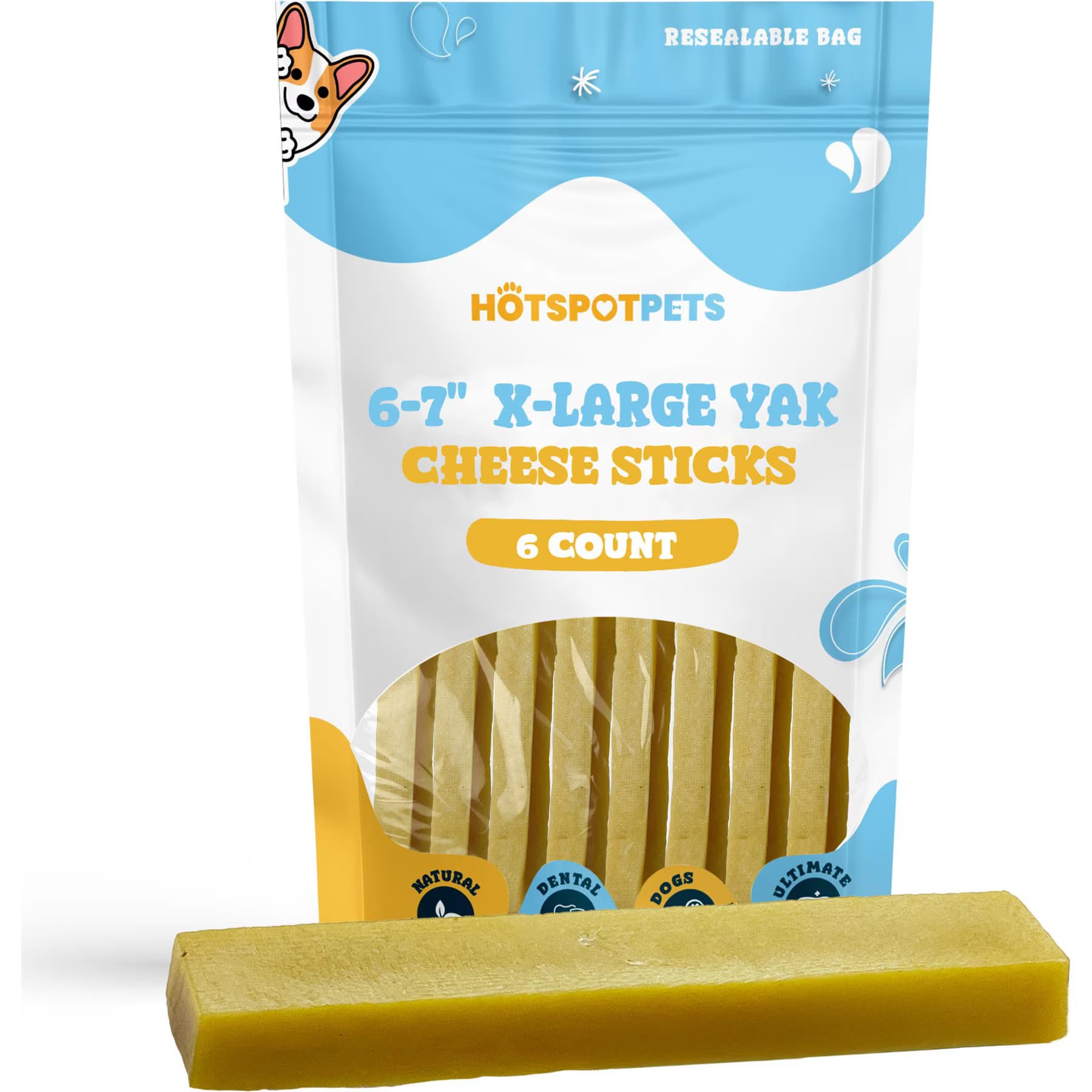 HOTSPOT PETS 6 to 7-in Himalayan Yak Cheese Dog Chew Treats, X-Large — view 2