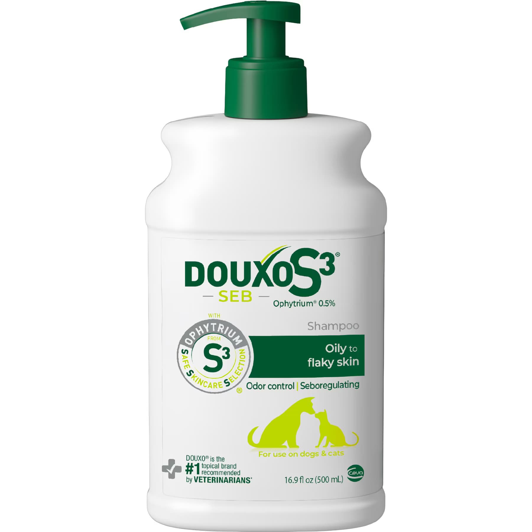 Douxo S3 SEB Odor-Control Seboregulating Dog & Cat Shampoo, 16.9-fl oz bottle — view 2