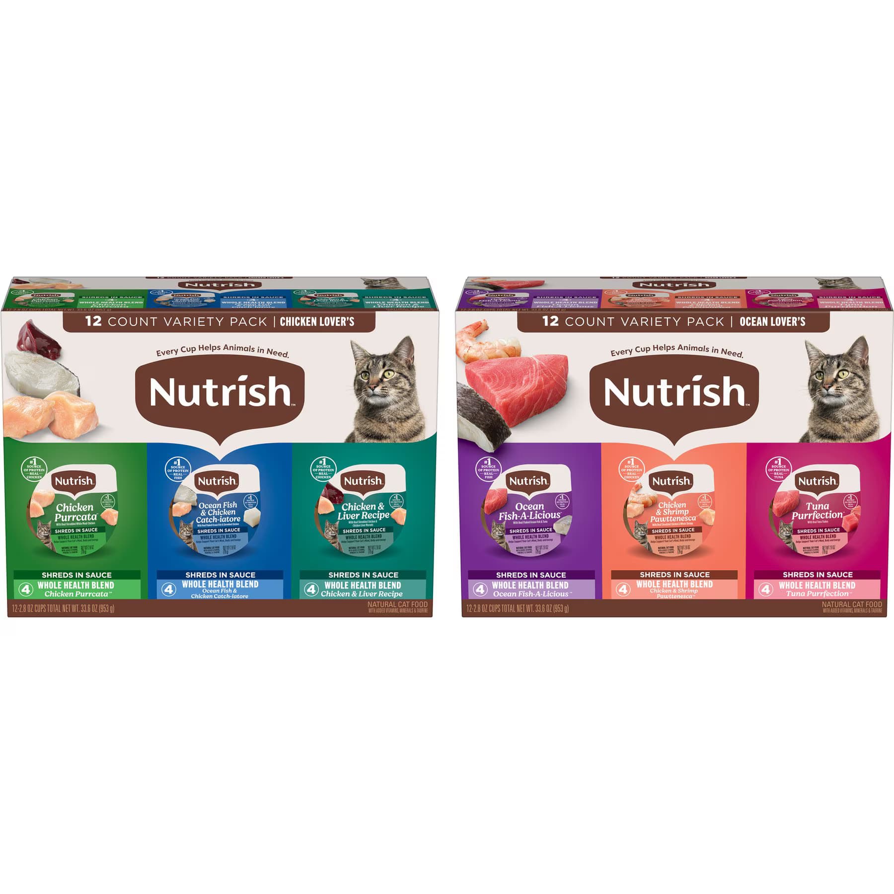 Rachael Ray Nutrish Rachael Ray Nutrish Chicken Lovers Variety Pack + Ocean Lovers Variety Pack Wet Cat Food