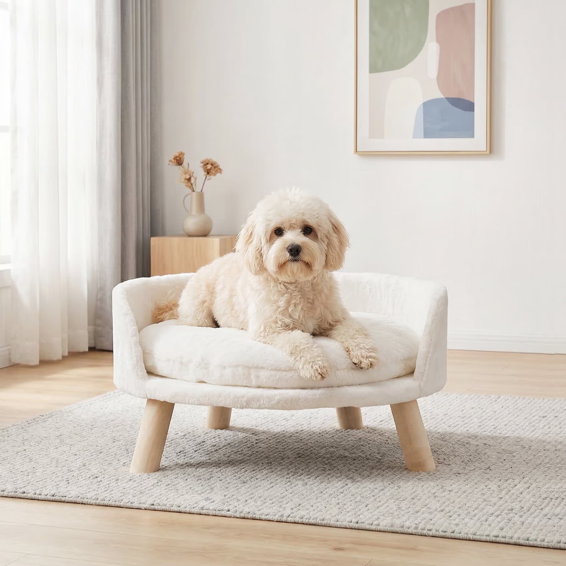 Happy & Polly Happy & Polly Dog & Cat Sofa Bed with Removable Padded Cushion, Medium