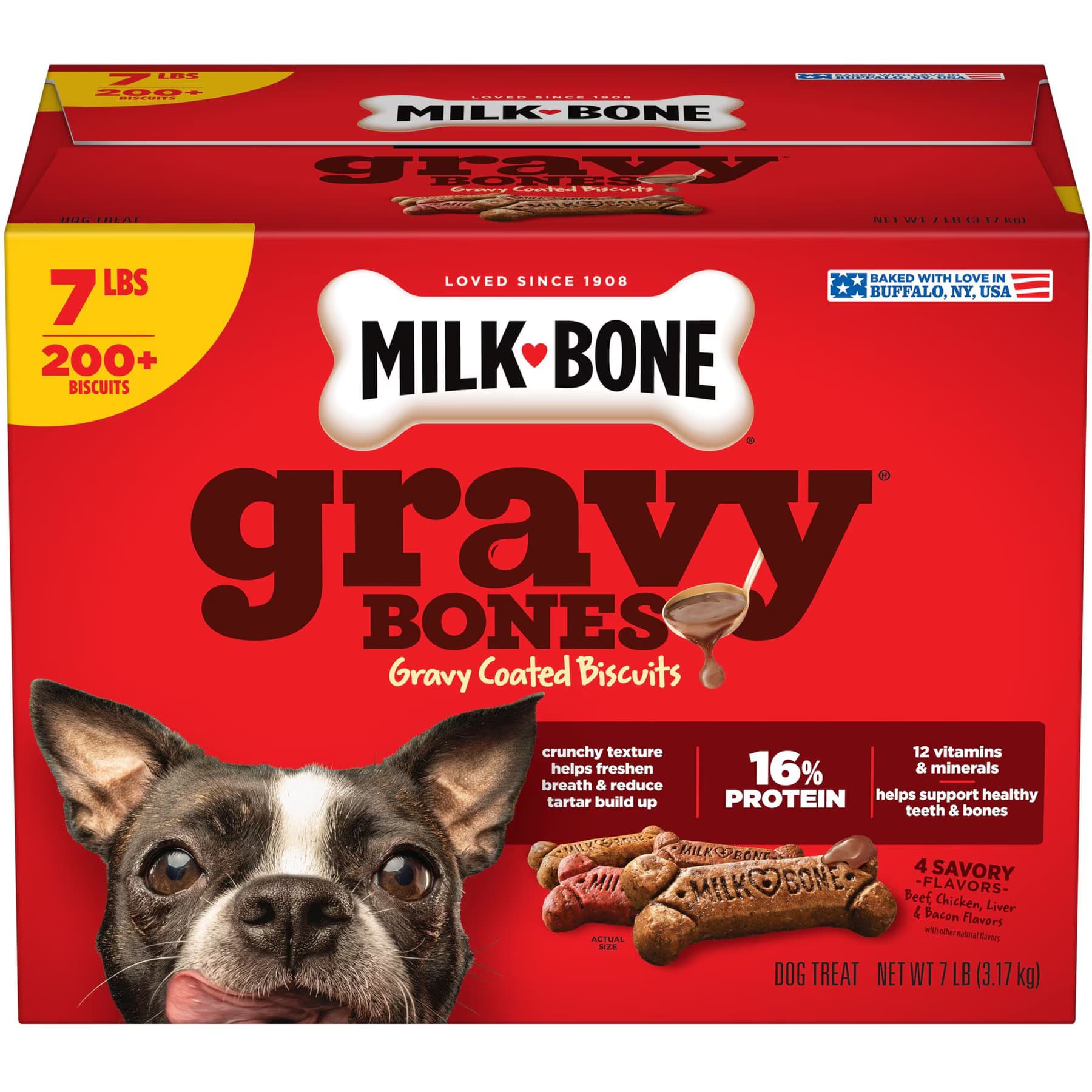 Milk-Bone GravyBones Gravy Coated Biscuit Small Dog Treats, 14.16-lb bundle — view 4