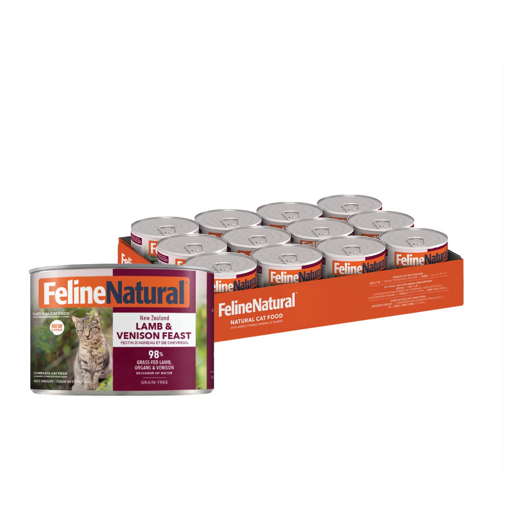 Feline Natural Feline Natural New Zealand Lamb & Venison Feast Grain-Free Pate Canned Wet Cat Food