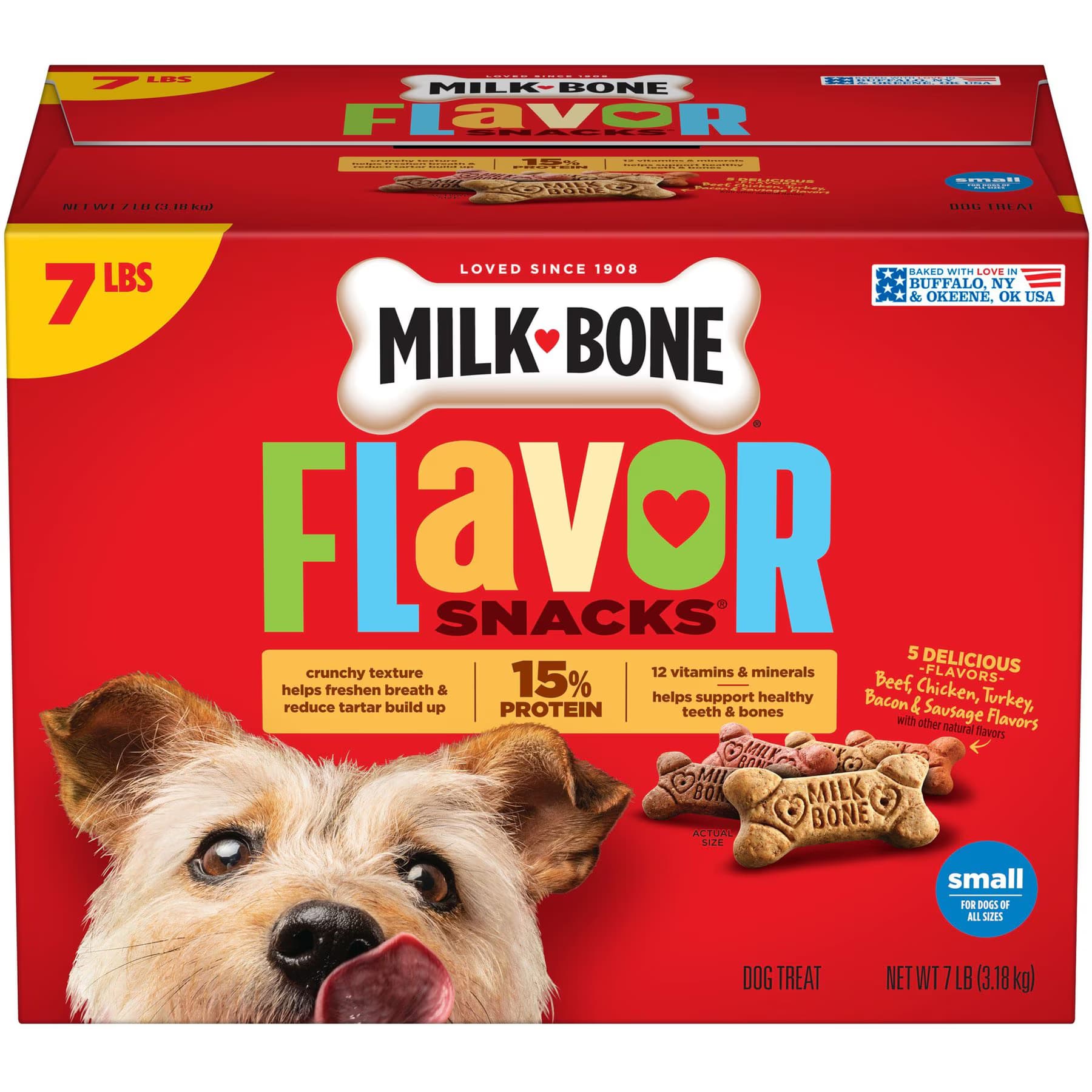 Milk-Bone Milk-Bone Flavor Snacks Flavored Crunchy Small Dog Treats, 14-lb bundle