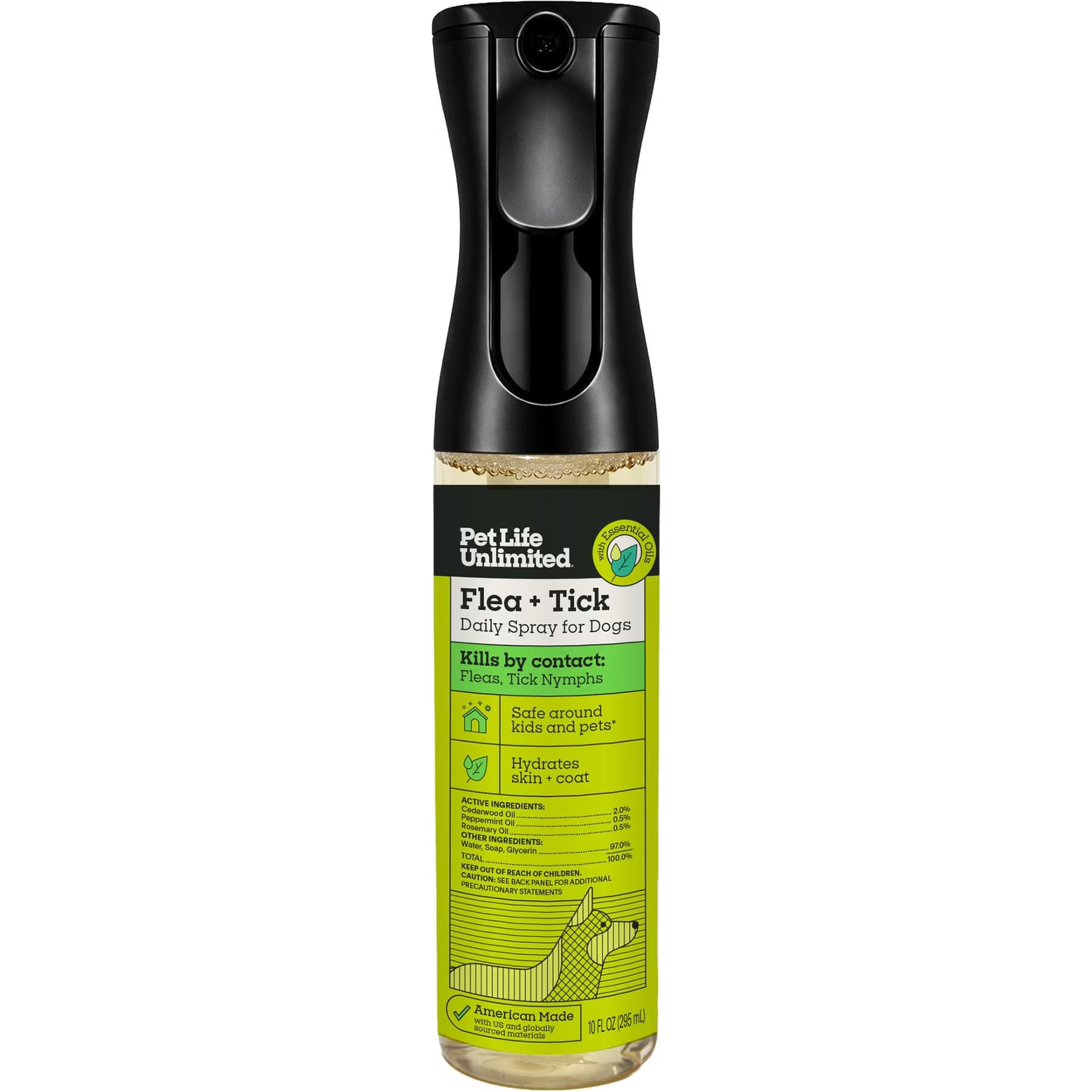 Pet Life Unlimited Pet Life Unlimited Flea & Tick Daily Dog Spray, 10-fl oz bottle