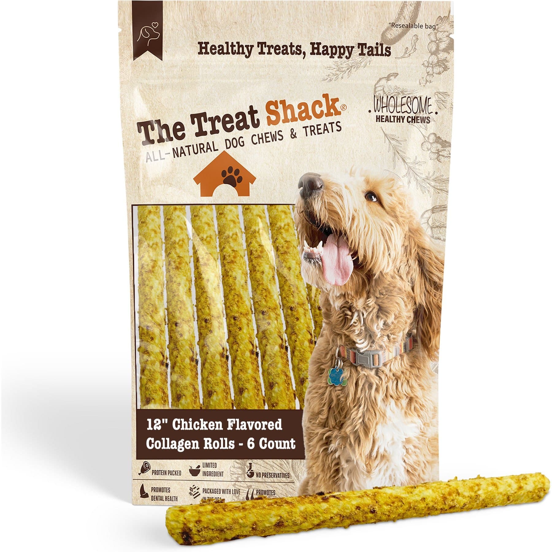 The Treat Shack 12-in Chicken Crunchy Rolls Dog Treats — view 5