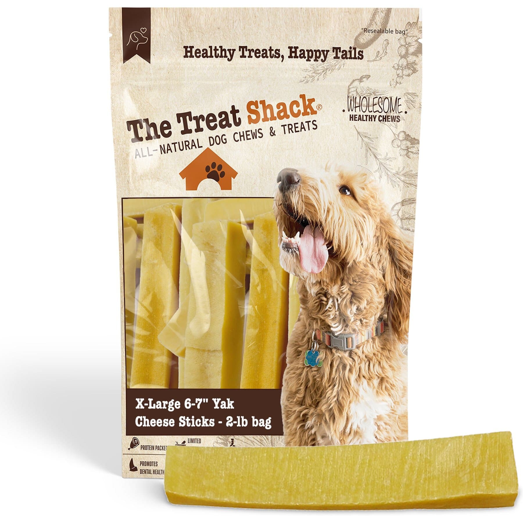 The Treat Shack The Treat Shack 6 to 7-in Himalayan Yak Cheese Dog Chew Treats, Jumbo