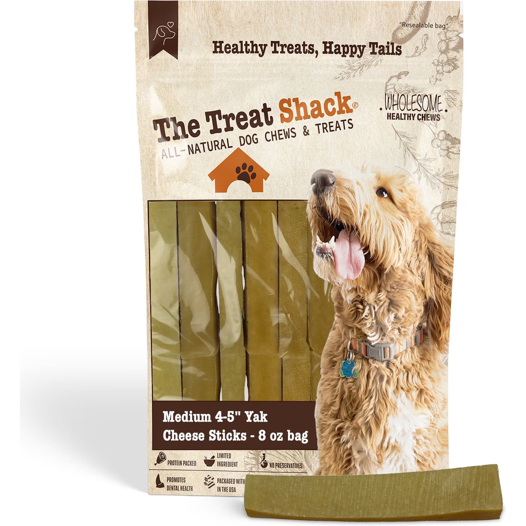 The Treat Shack The Treat Shack 4 to 5-in Himalayan Yak Cheese Dog Chew Treats, Medium