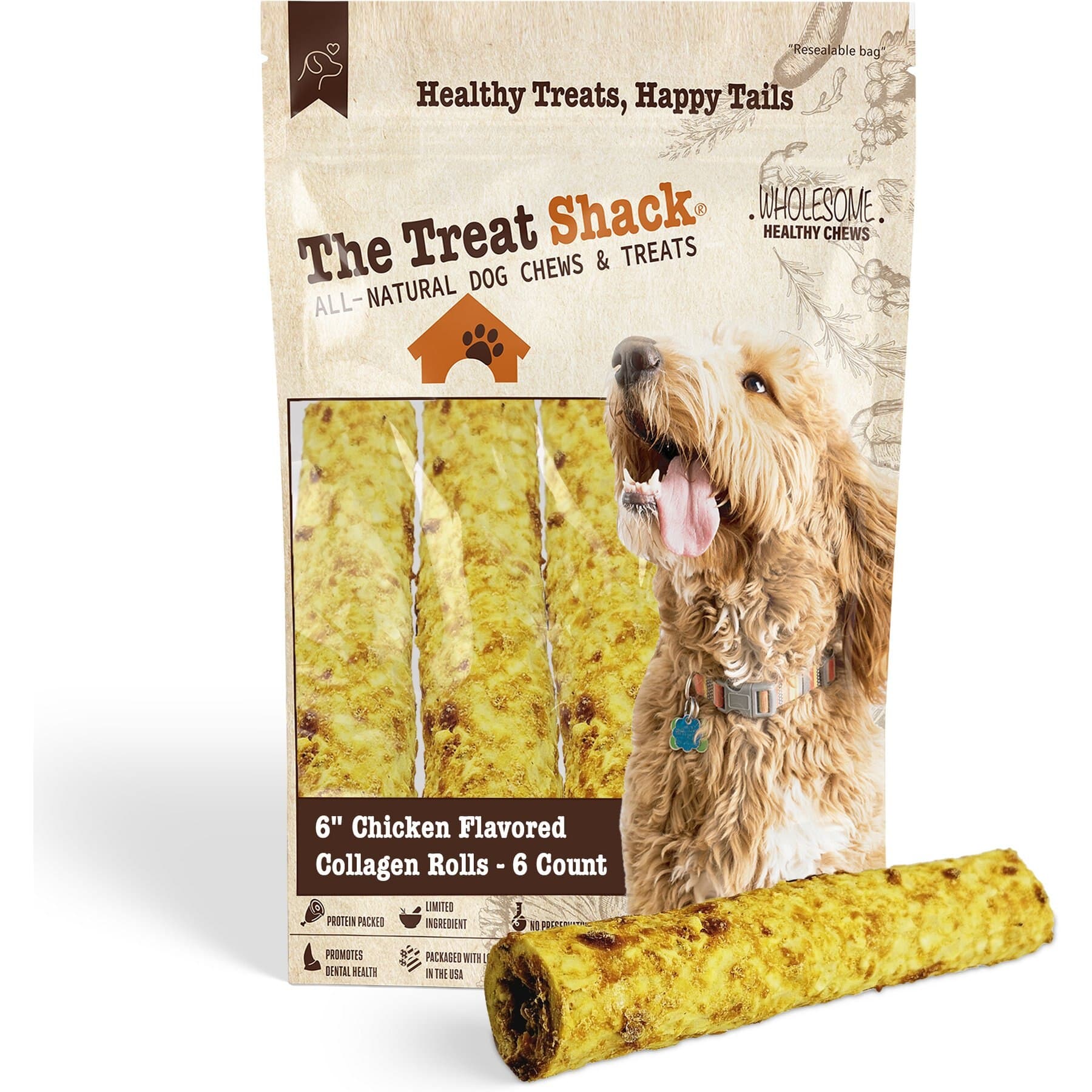 The Treat Shack 12-in Chicken Crunchy Rolls Dog Treats — view 3