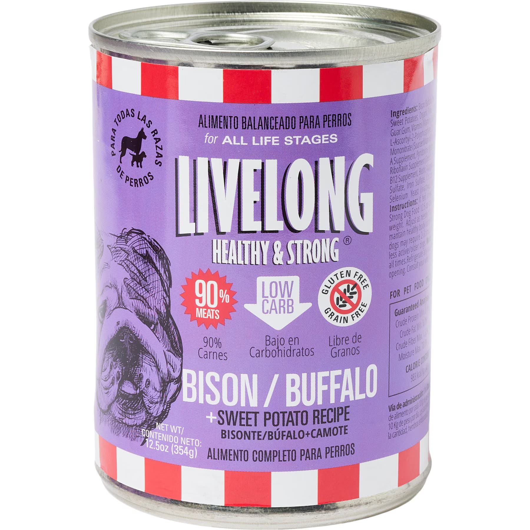 Livelong Healthy & Strong Livelong Healthy & Strong Bison/Buffalo & Sweet Potato Recipe Wet Dog Food