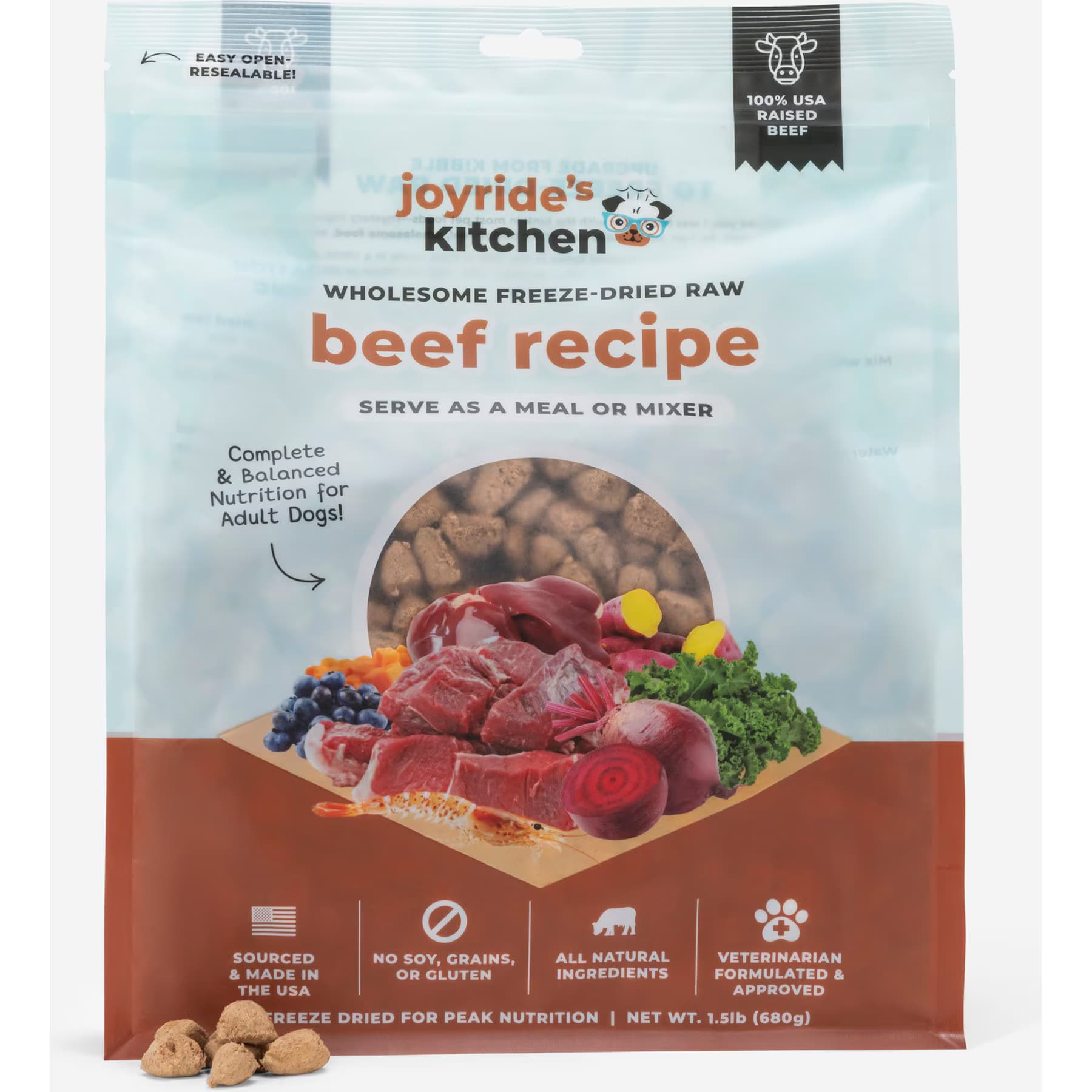 Joyride's Kitchen Wholesome Beef Liver Freeze-Dried Raw Dog Food — view 2