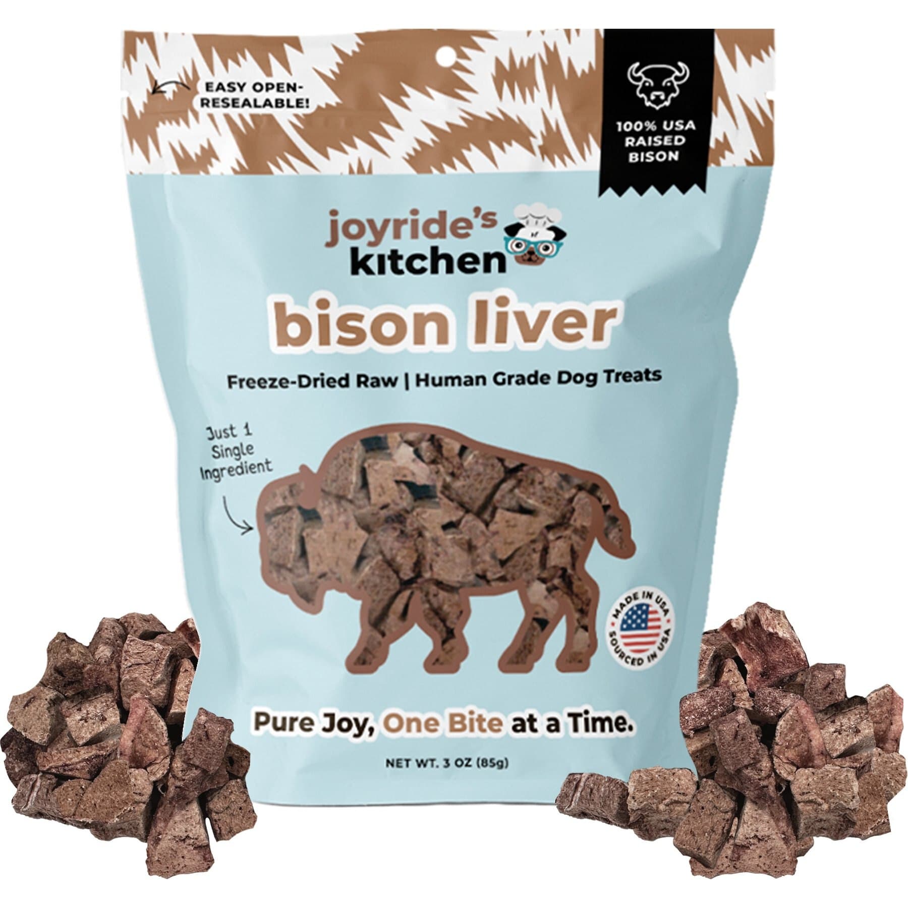 Joyride's Kitchen Joyride’s Kitchen Premium All Natural Raw Bison Liver Freeze-Dried Dog Treats