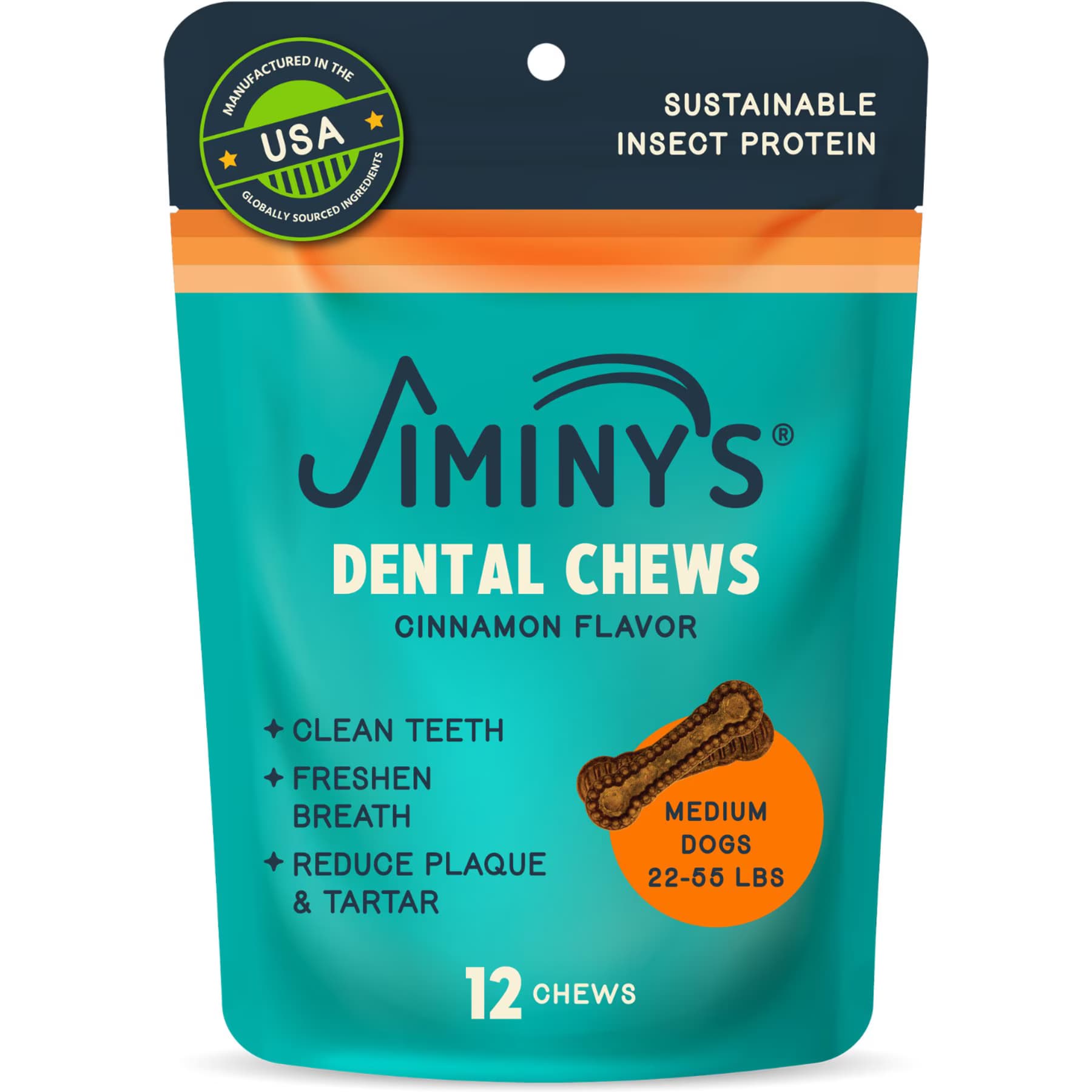 Jiminy's Jiminy’s Dog Dental Chew Treat, Medium