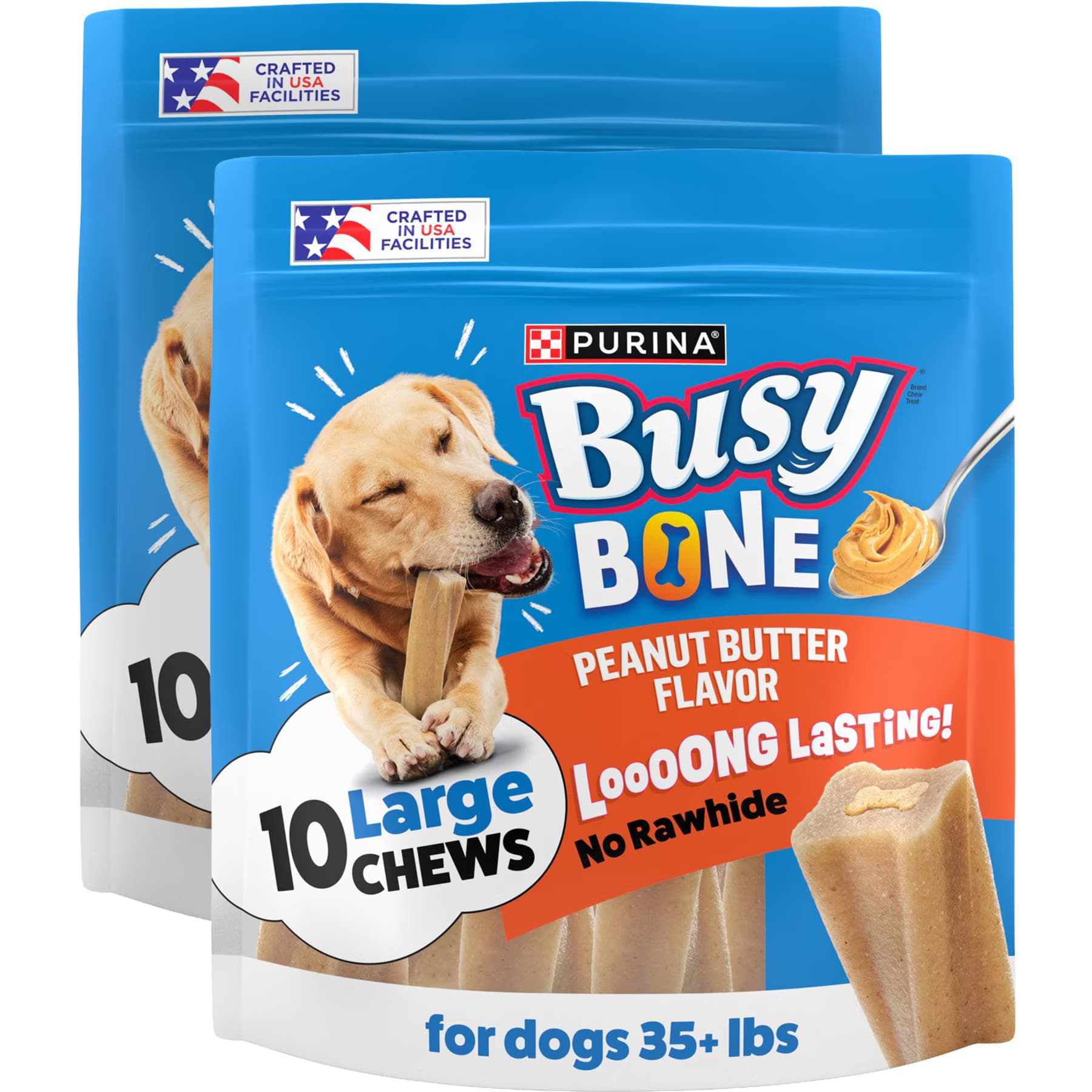 Busy Bone Peanut Butter Flavor Long-Lasting Chew Dog Treats — view 2