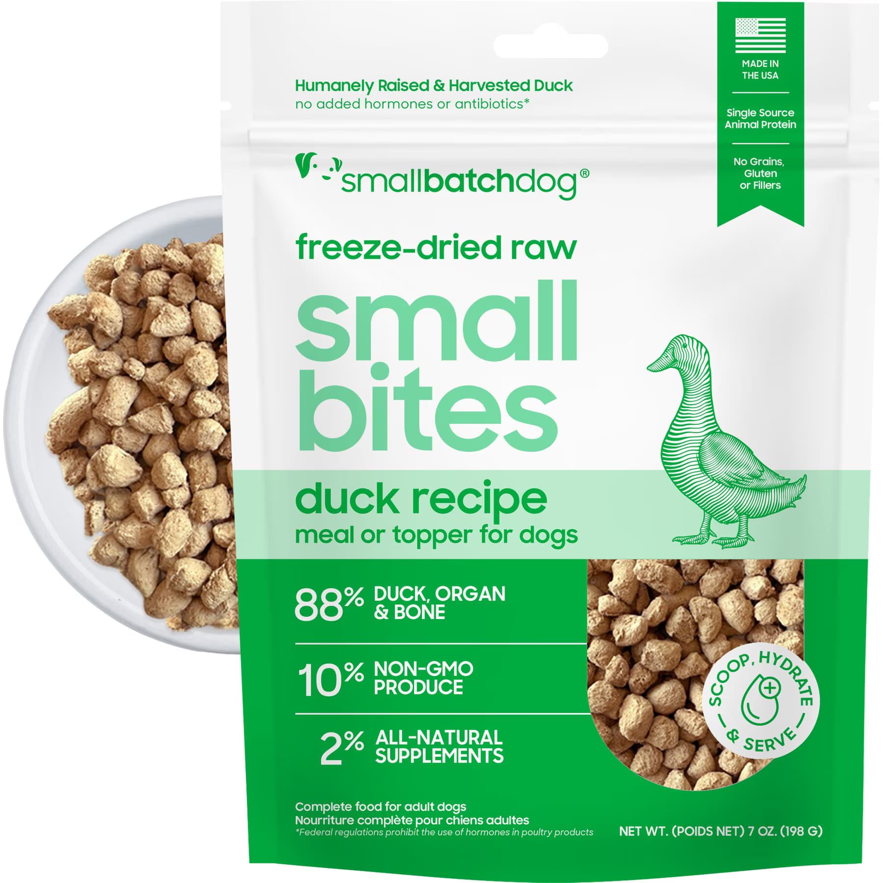 Smallbatch Pets Smallbatch Pets Freeze-Dried Duck Small Bites Dog Food