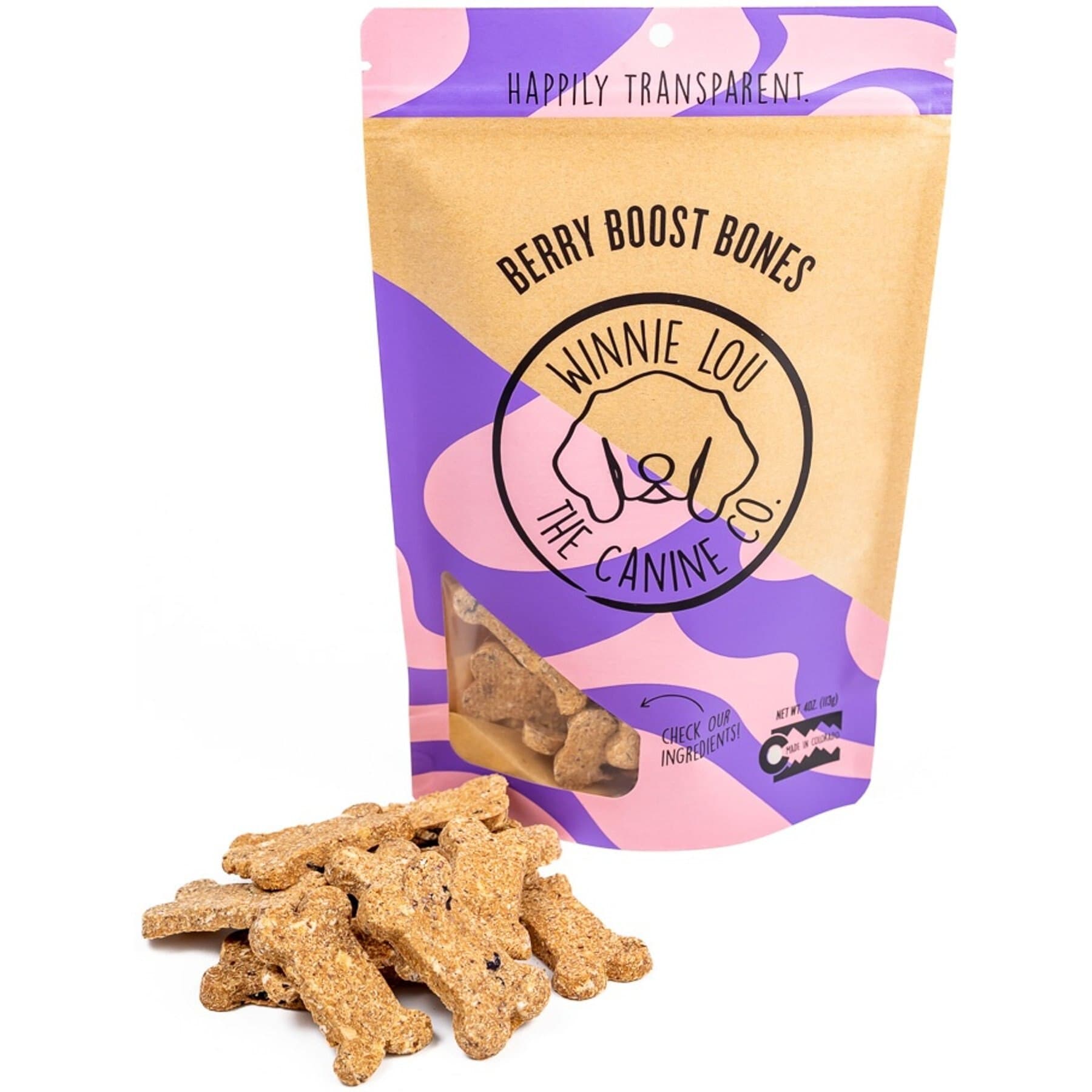 Winnie Lou Winnie Lou Berry Boost Bones Crunchy Dog Treats