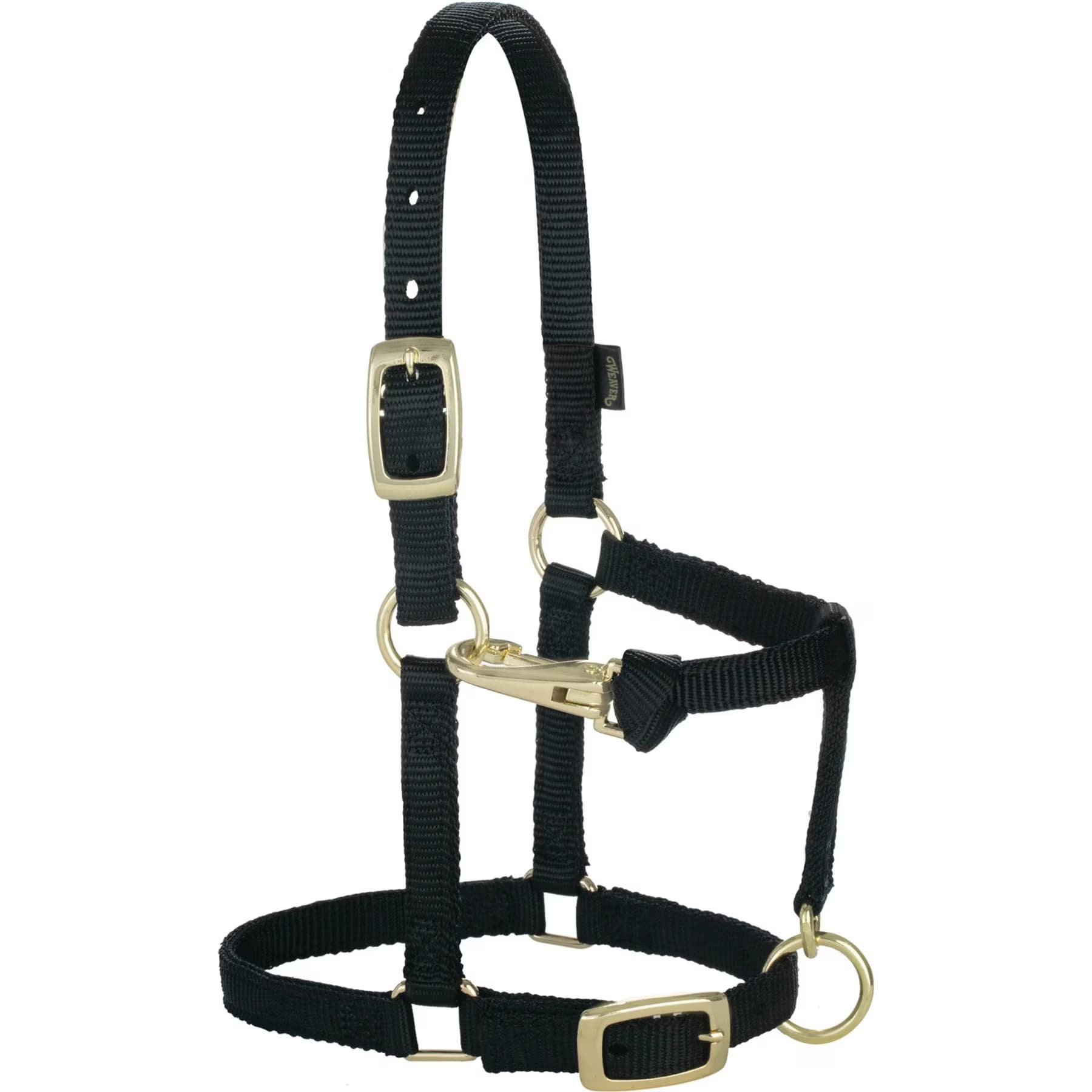 Weaver Equine Weaver Equine Original Adjustable Halter, Average Mini: 5/8-in, Black