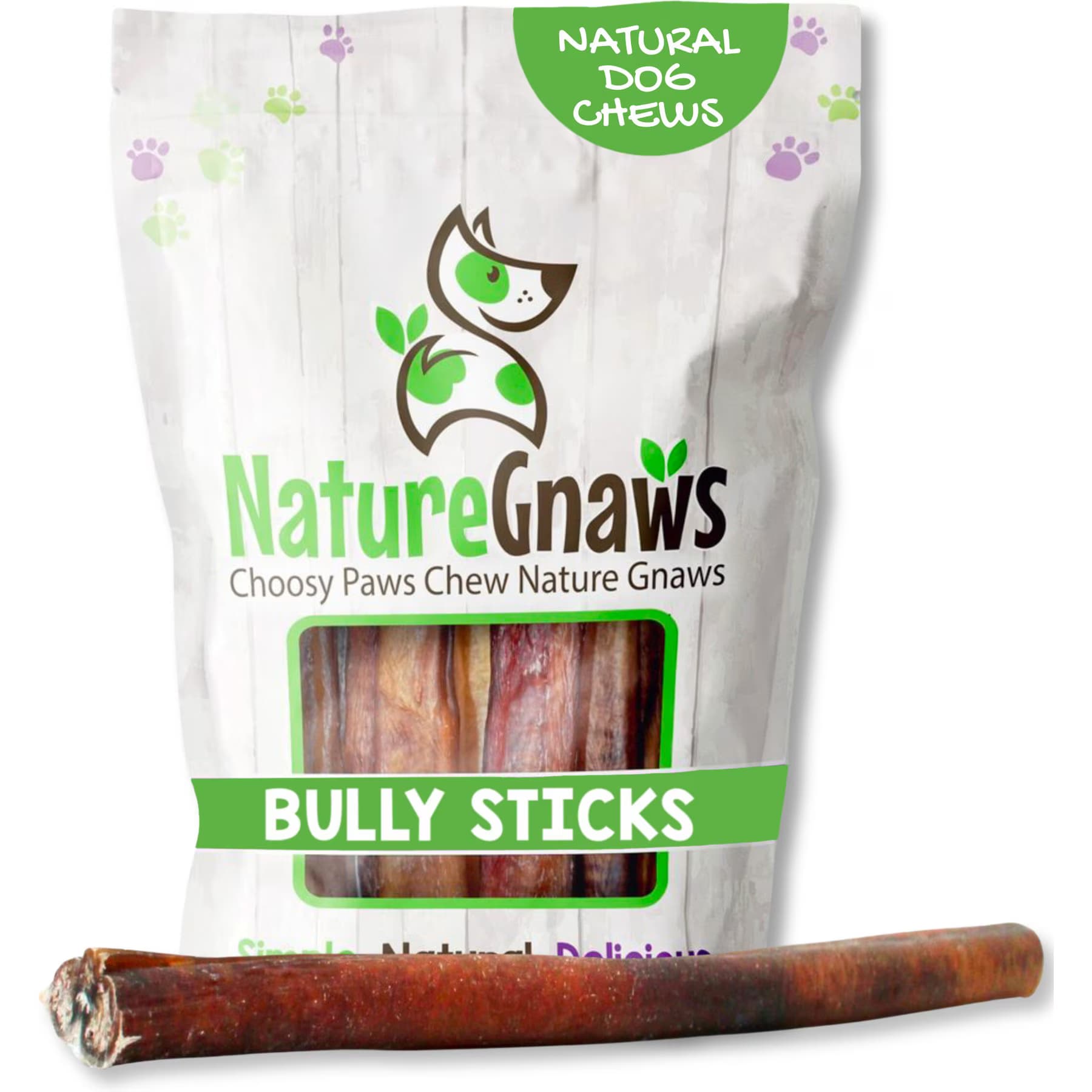 Nature Gnaws Nature Gnaws 11 to 12-in Beef Bully Sticks Dog Chew Treats — 11-12-inch