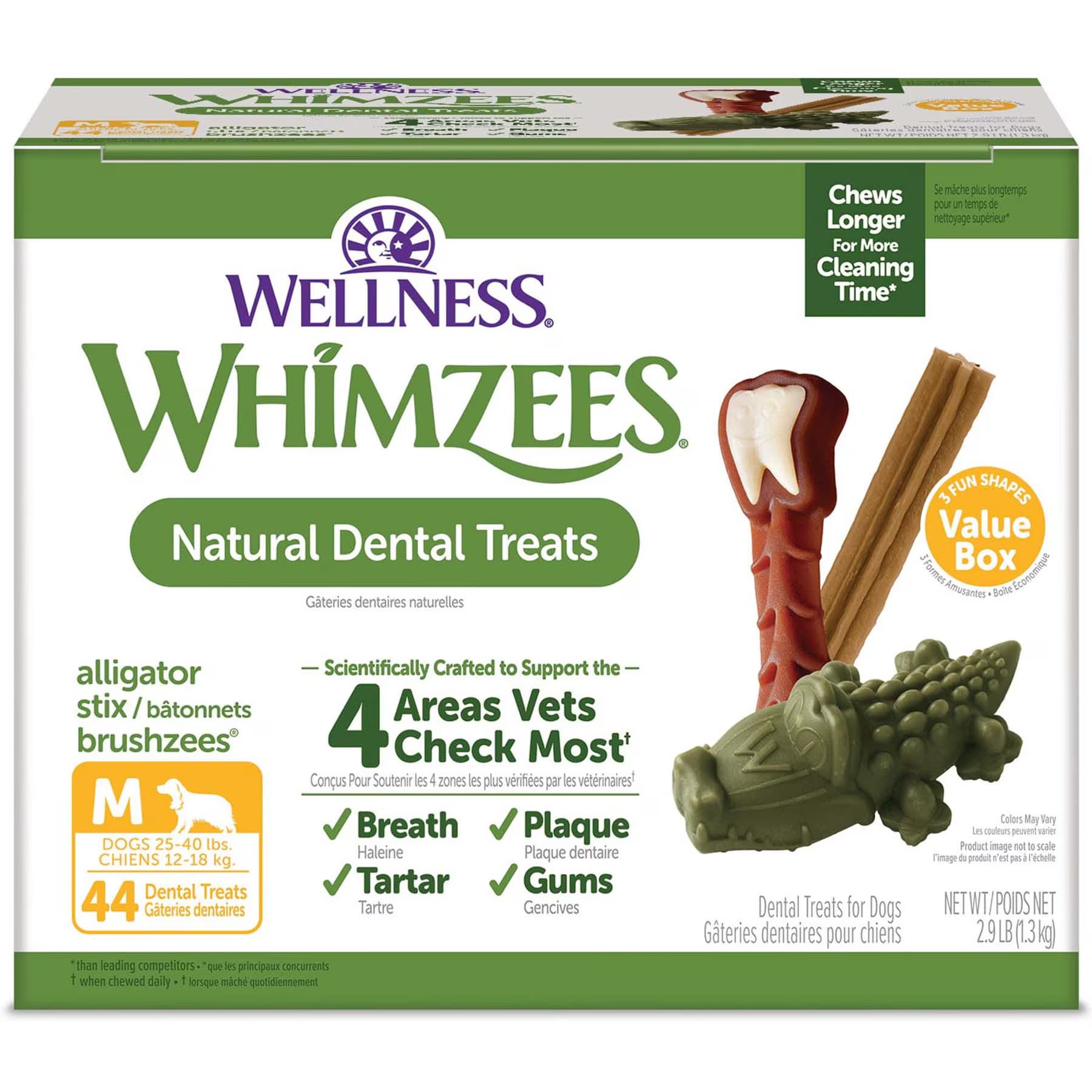 WHIMZEES by Wellness Variety Box Dental Chews Natural Grain-Free Dental Dog Treats, Medium — view 3