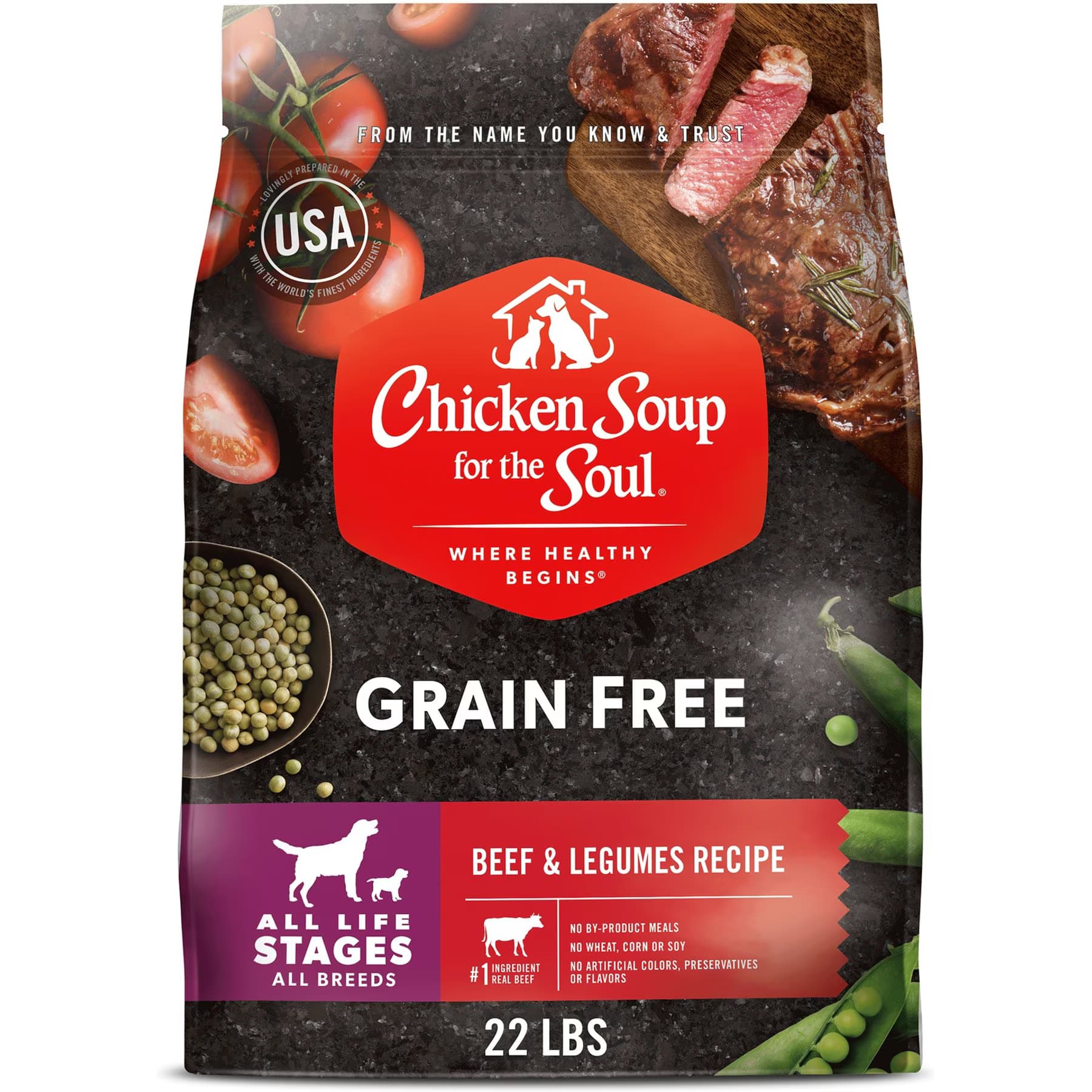 Chicken Soup for the Soul Chicken Soup for the Soul Beef & Legumes Recipe Grain-Free Dry Dog Food