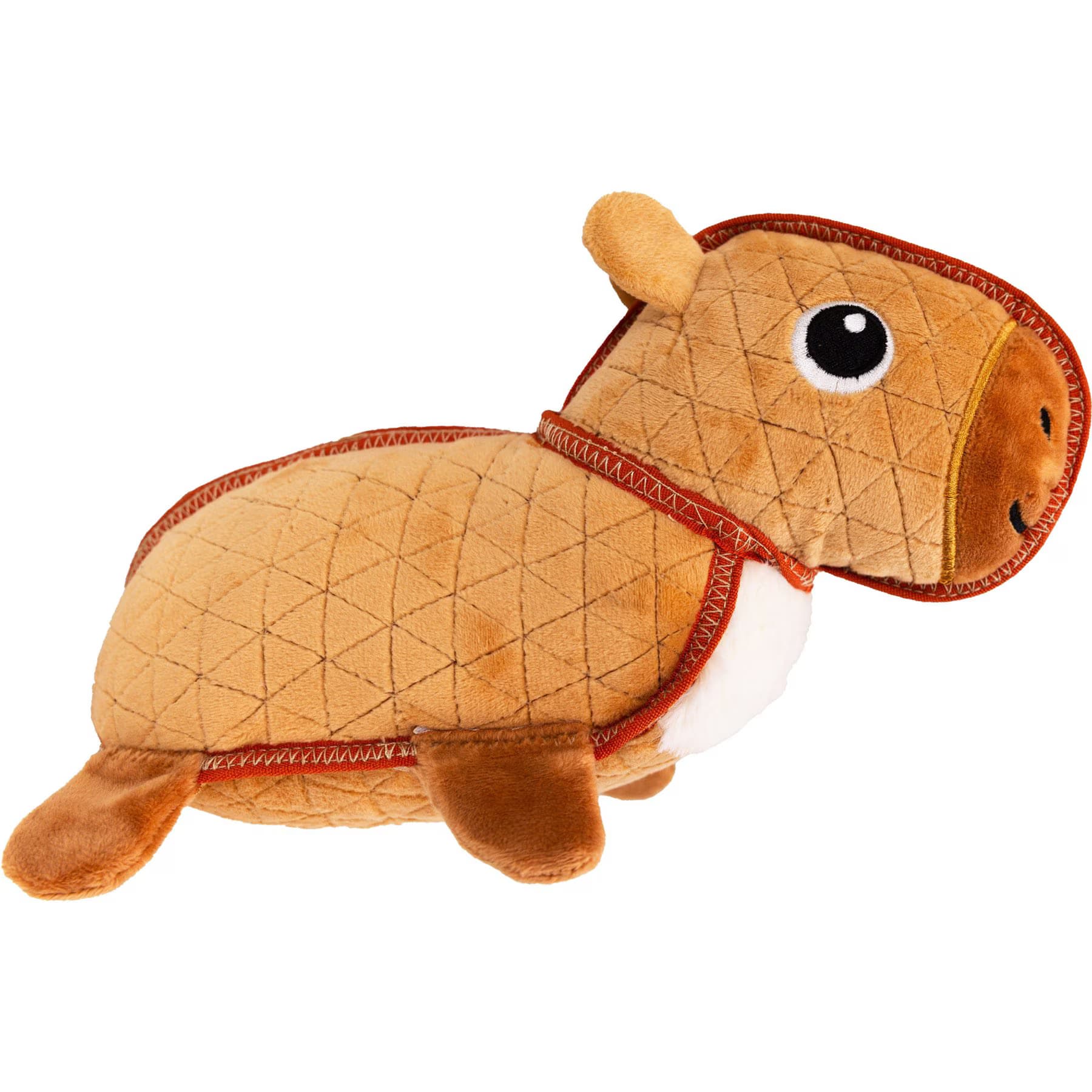Outward Hound Outward Hound Xtreme Seamz Capybara Plush Dog Toy, Brown, Medium