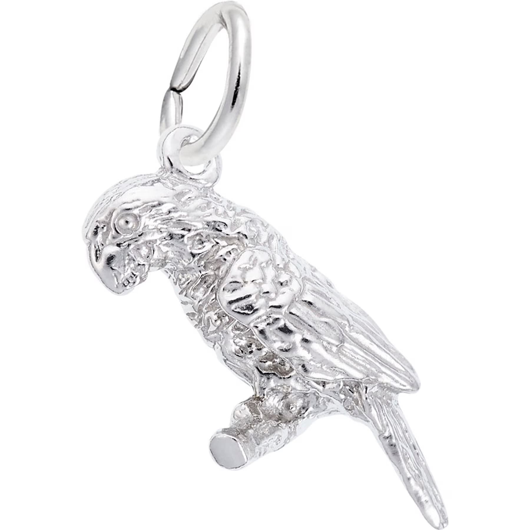 Rembrandt Charms Rembrandt Charms Parrot Memorial Keepsake, Silver, 9.04 x 19.49-mm