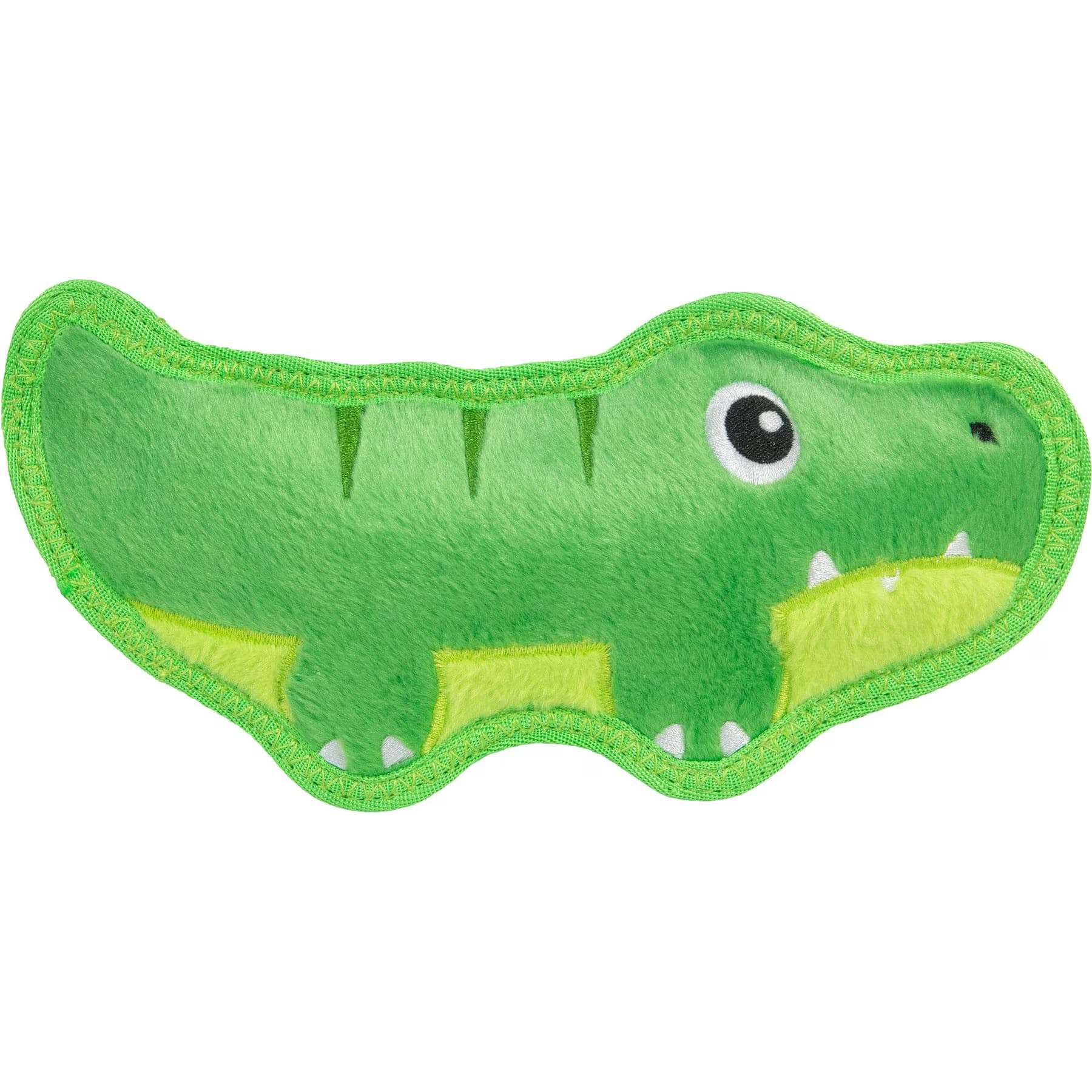 Outward Hound Outward Hound Tough Skinz Stuffing-Free Alligator Plush Dog Toy, Green, Medium