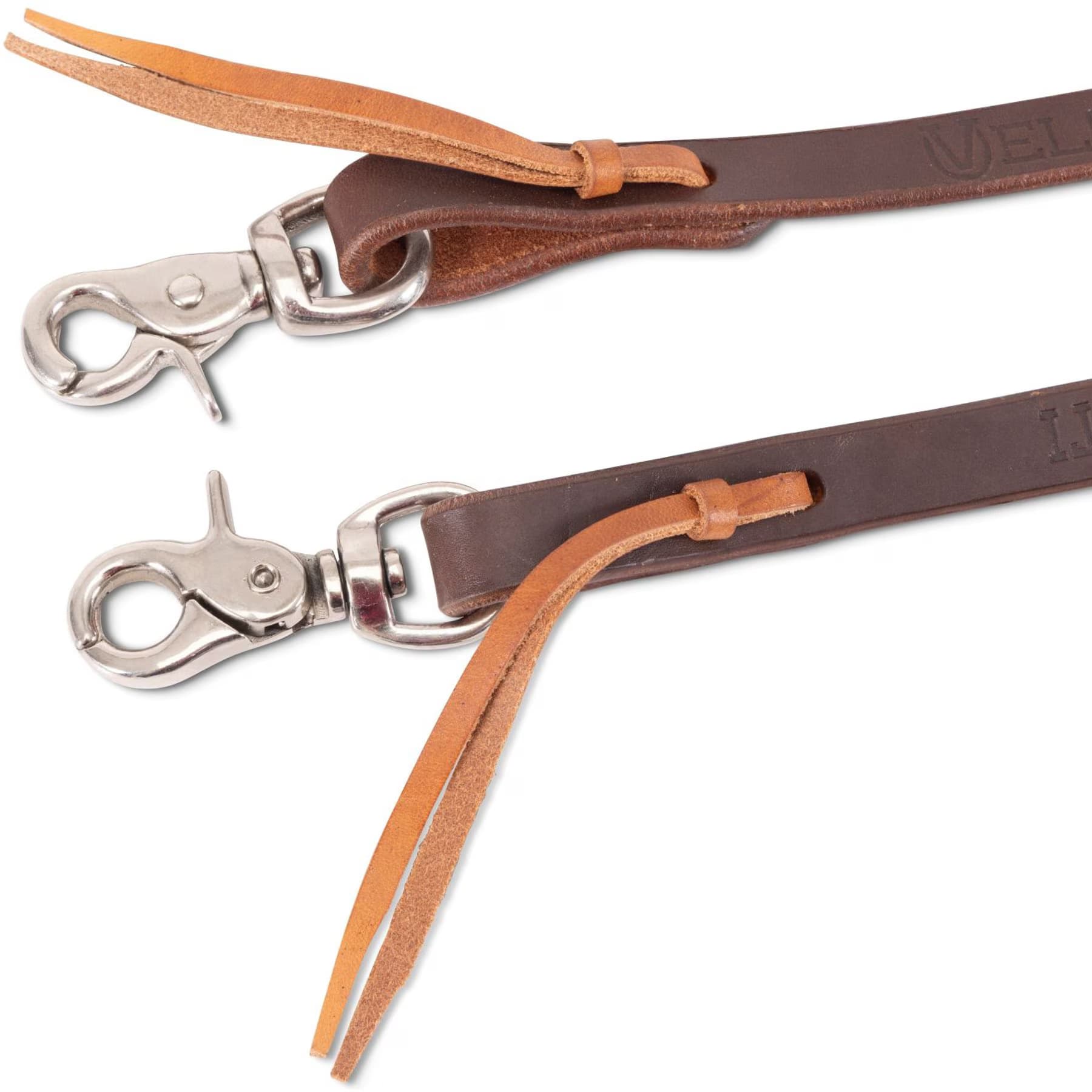 Shires Equestrian Shires Equestrian Velociti Roper Horse Rein, 5/8-in x 8-ft, Dark Oil/Light Brown