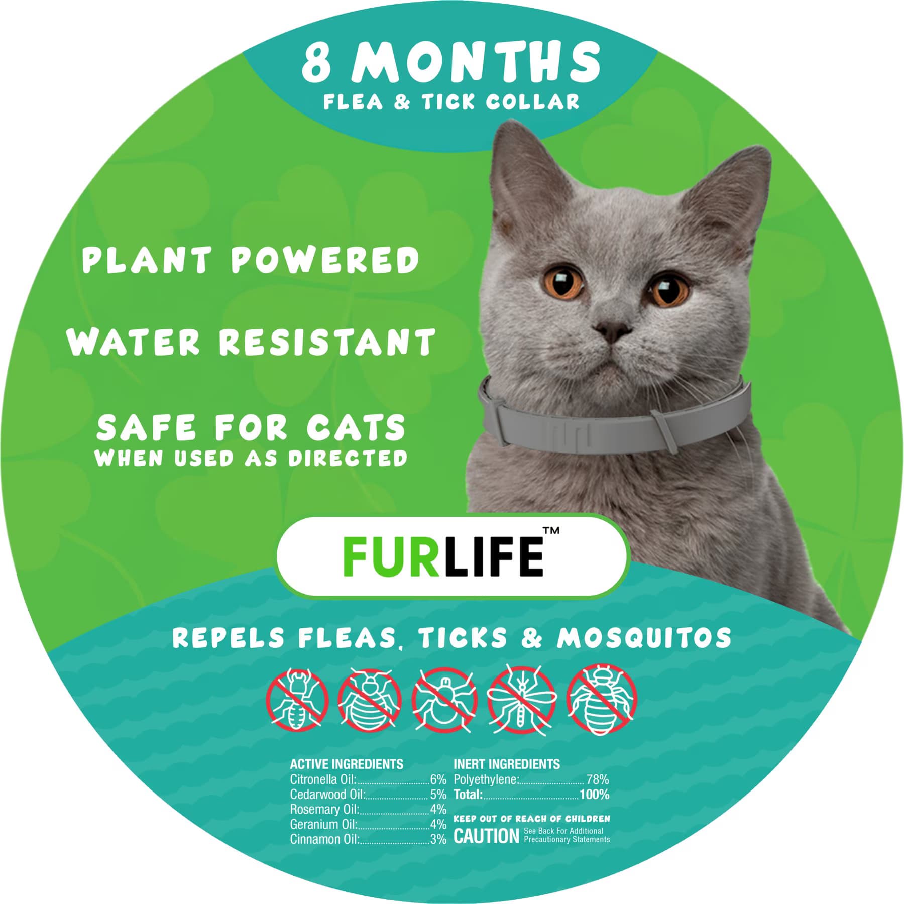 FurLife FurLife Flea & Tick Collar for Cats, 29 g, Grey