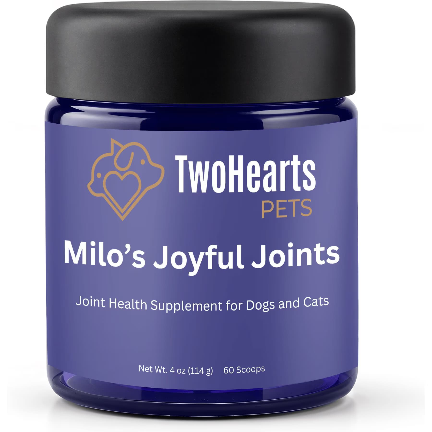 TwoHearts Pets TwoHearts Pets Milo’s Joyful Hip & Joint Support Powder Supplement for Dogs & Cats