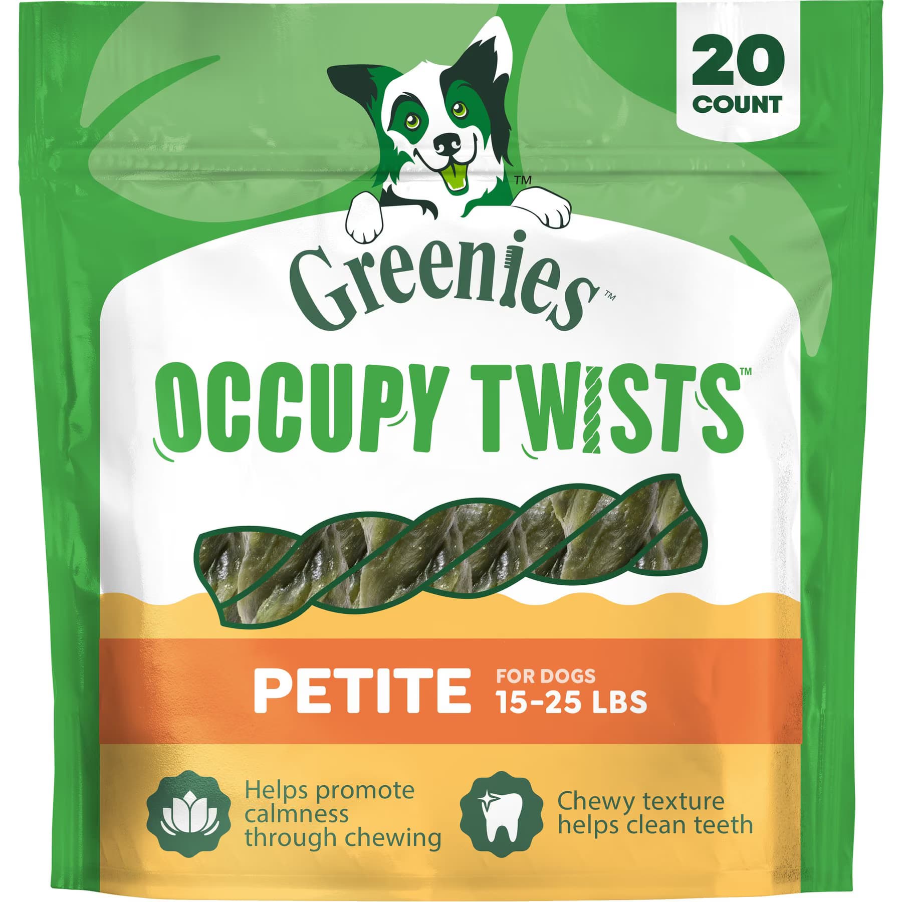 Greenies Greenies Occupy Twists Petite Chicken Flavor Natural Long-Lasting Chews Dog Treats