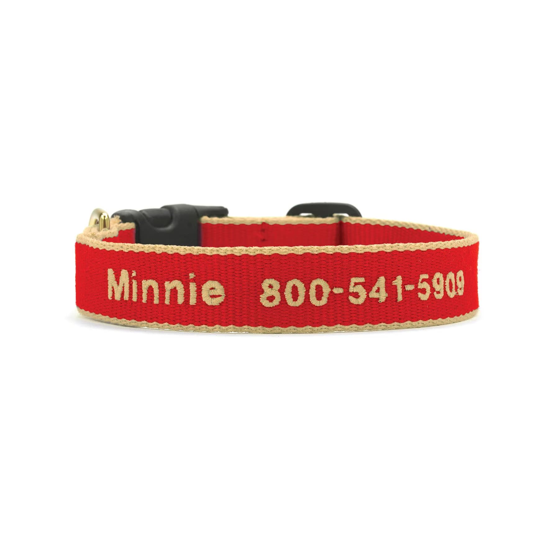 Up Country Up Country Color Market Personalized Dog Collar, Red/Tan, XX-Large: 21 to 27-in neck, 1-in wide