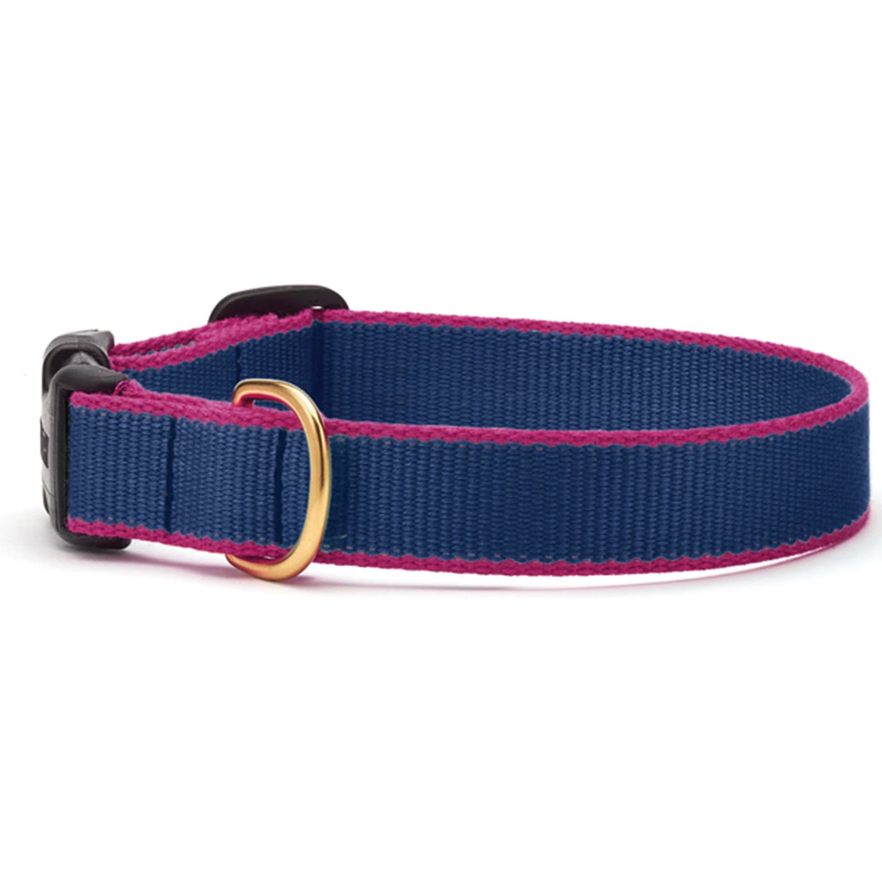 Up Country Up Country Color Market Adjustable Dog Collar, Navy/Pink, XX-Large: 21 to 27-in neck, 1-in wide — Non-Personalized